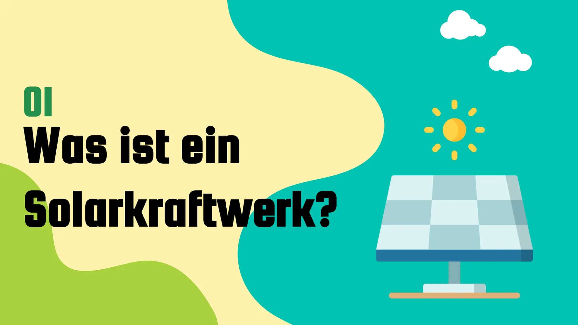 # Solarkraftwerke
Sophie, Lars und Iva Gloß
Eine der umweltfreundlichsten Möglichkeiten zur Gewinnung von elektrischem Strom, ist die Solar