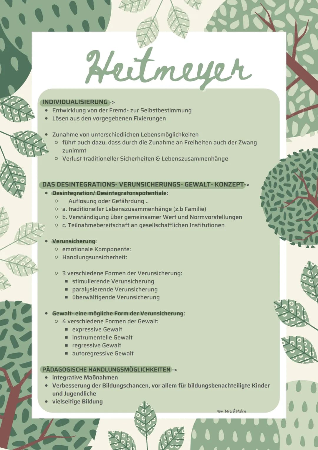 # Heitmeyer
## INDIVIDUALISIERUNG ->
* Entwicklung von der Fremd- zur Selbstbestimmung
* Lösen aus den vorgegebenen Fixierungen
* Zunahme vo