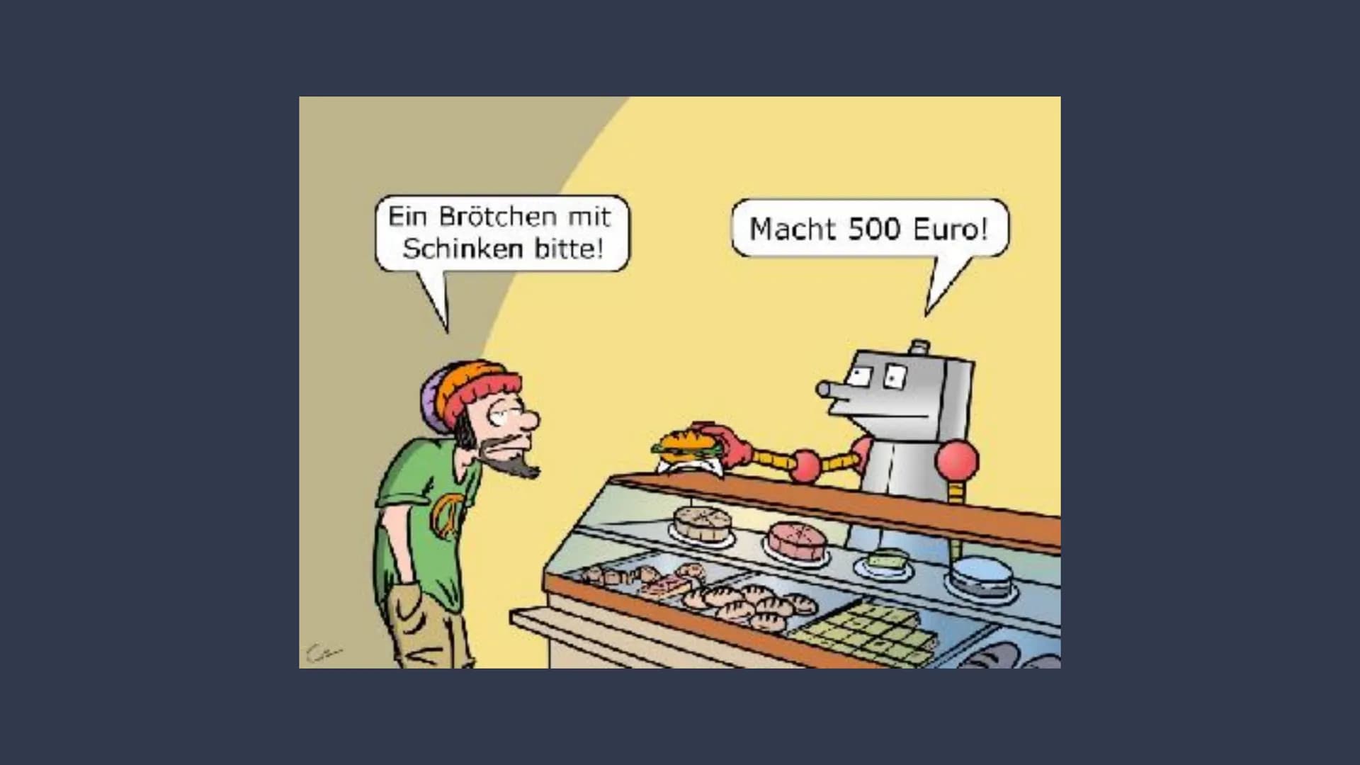 Bedingungsloses Grundeinkommen
(BGE) # Inhalt
- Definition
- Umsetzung
- Finanzierung
- Vor- und Nachteile
- Karikatur
- Fazit
- Frage
- Que