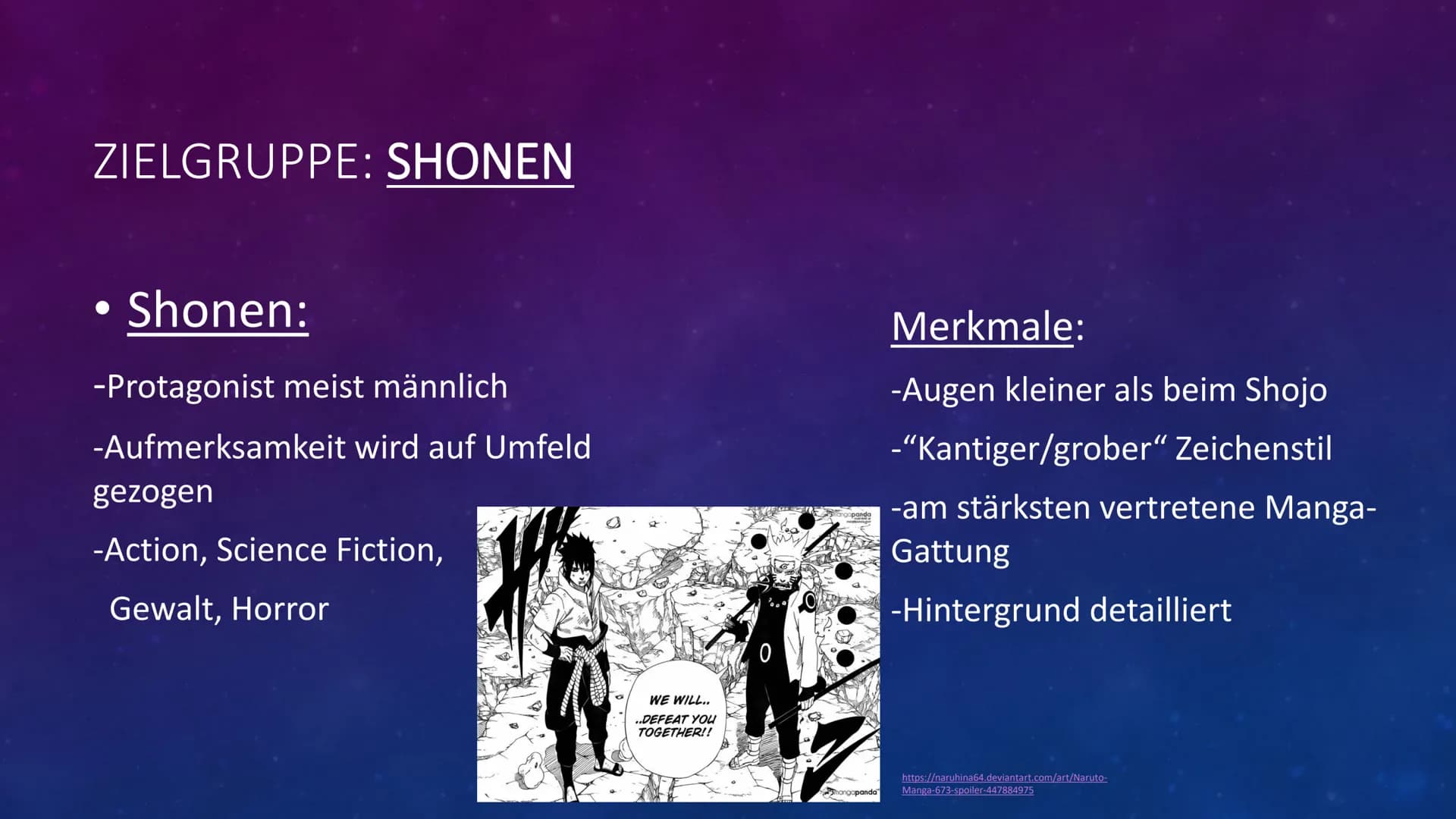 # GFS-Mangas-Handout
## Allgemein
Japan: allgemeine Bezeichnung für Comics
Westen: Bezeichnung für japanische Comics
Zeichner: Mangaka
Anime