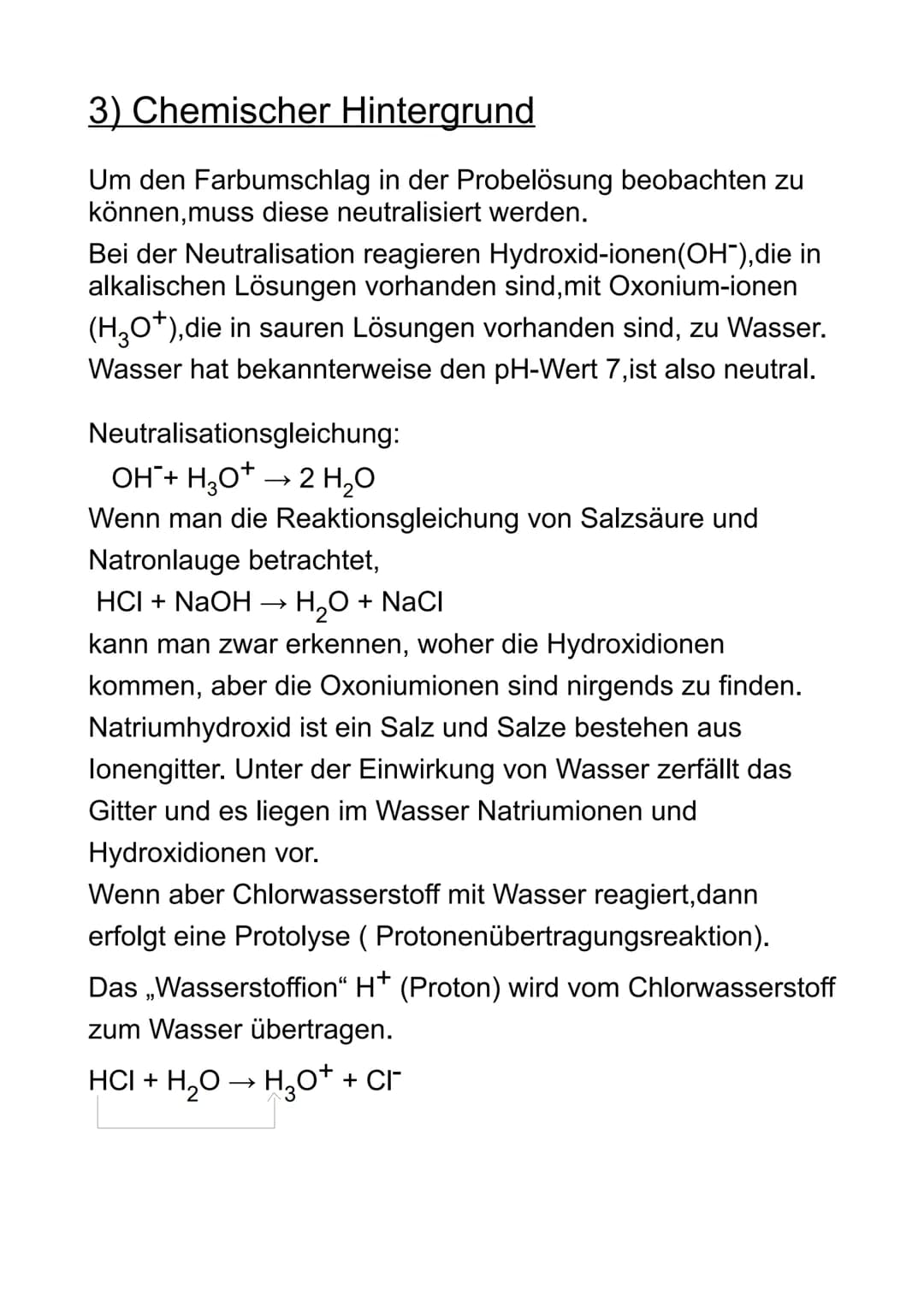 # Titration
Schriftliche Ausarbeitung zur GFS: # Inhaltsverzeichnis
1) Einleitung .........................................................