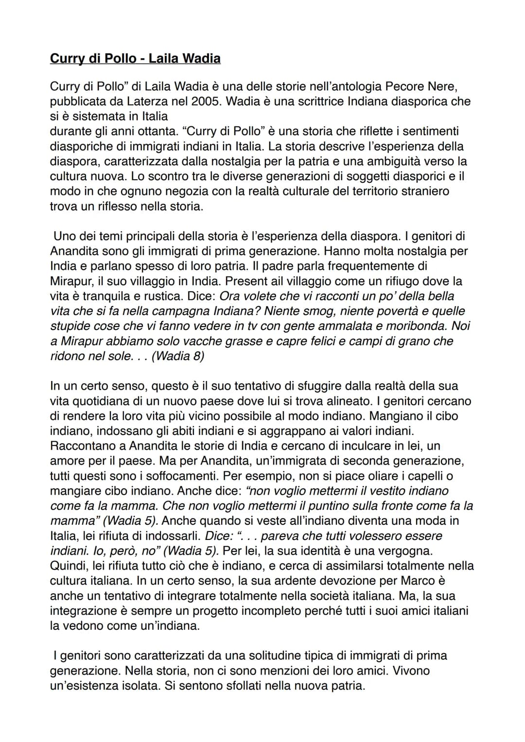 # Curry di Pollo - Laila Wadia
"Curry di Pollo" di Laila Wadia è una delle storie nell'antologia Pecore Nere, pubblicata da Laterza nel 2005