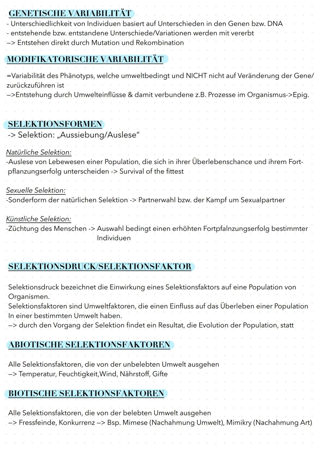 # Evolution
EVOLUTIONSTHEORIEN
Darwin
- hat Ideen von Wallace übernommen
- „Populationen und Arten sind veränderlich"
- Zweifel an der gö