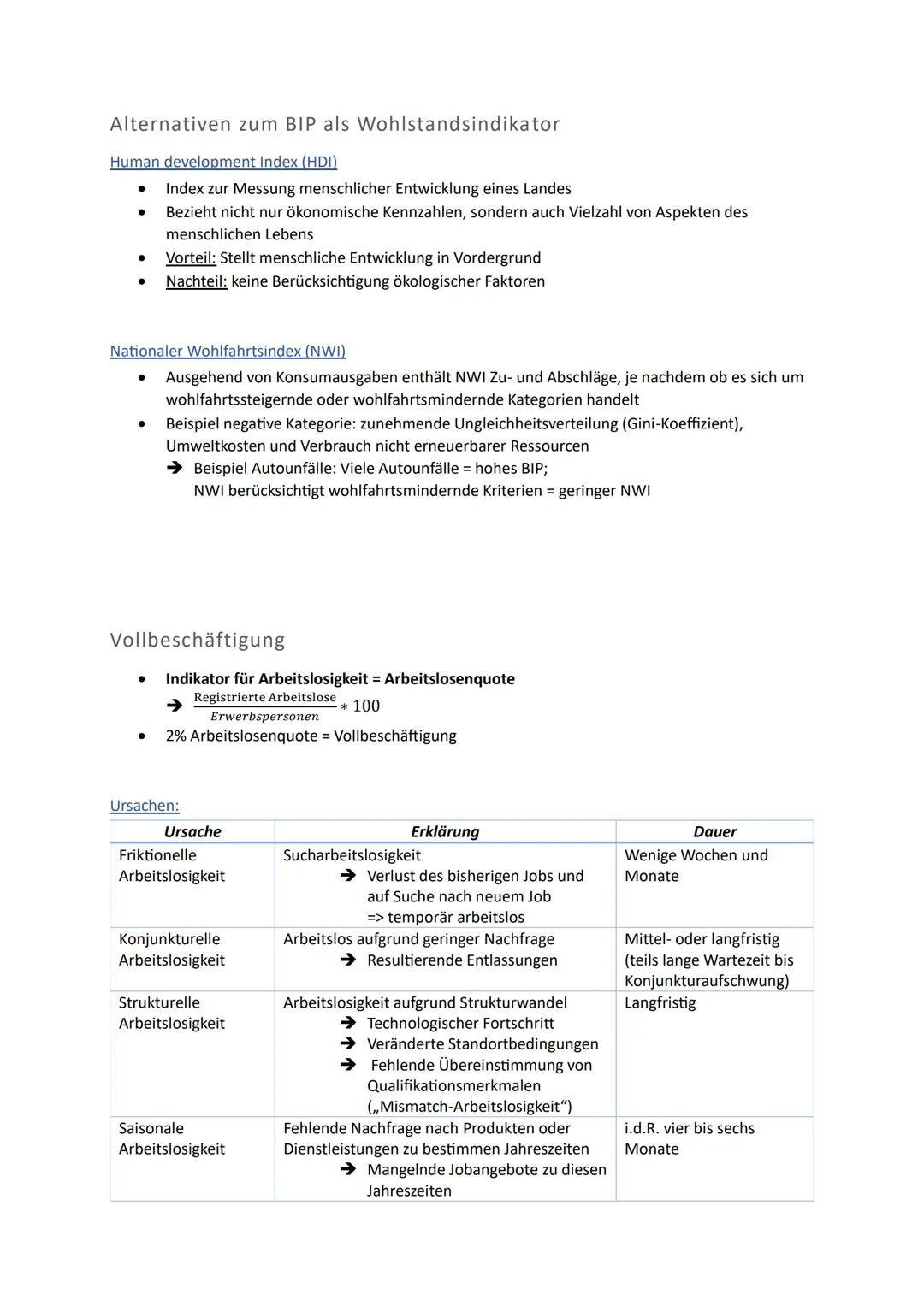 Wirtschaftspolitik
1. Legitimation staatlichen Handelns im Bereich der Wirtschaftspolitik
2. Zielgrößen der gesamtwirtschaftlichen Entwicklu