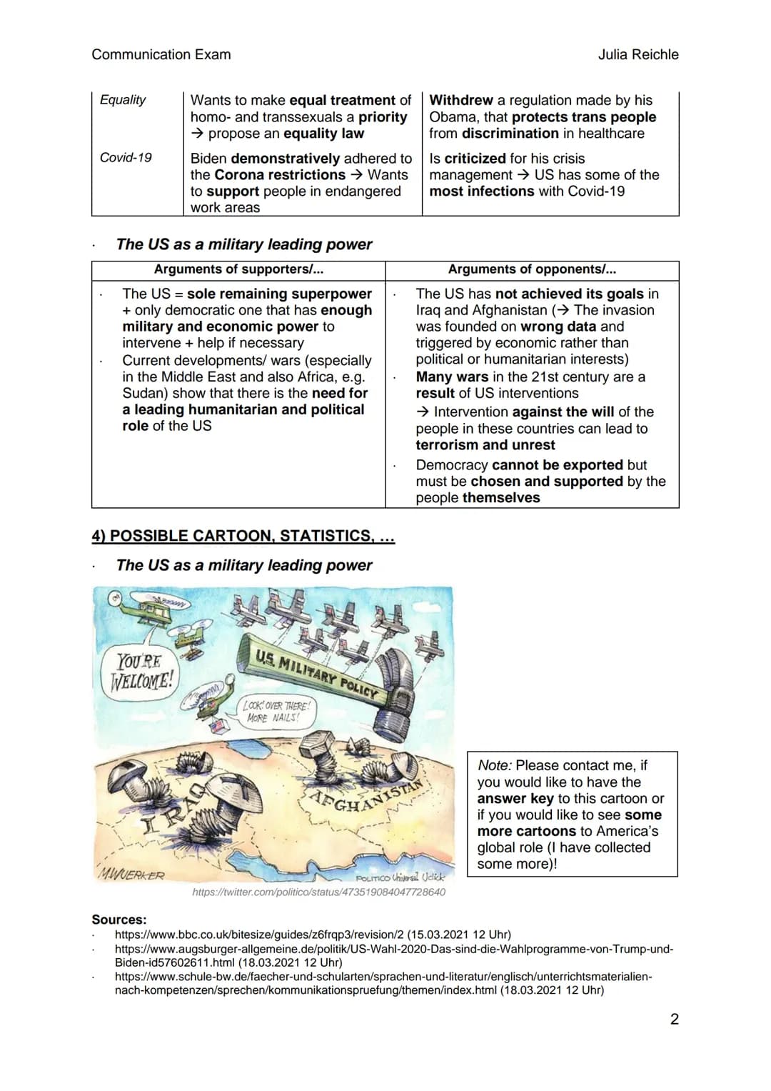 # Cartoons
America's global role
## POSSIBLE CARTOON, STATISTICS, ...
- The US as a military leading power
YOU'RE
WELCOME!
US. MILITARY P