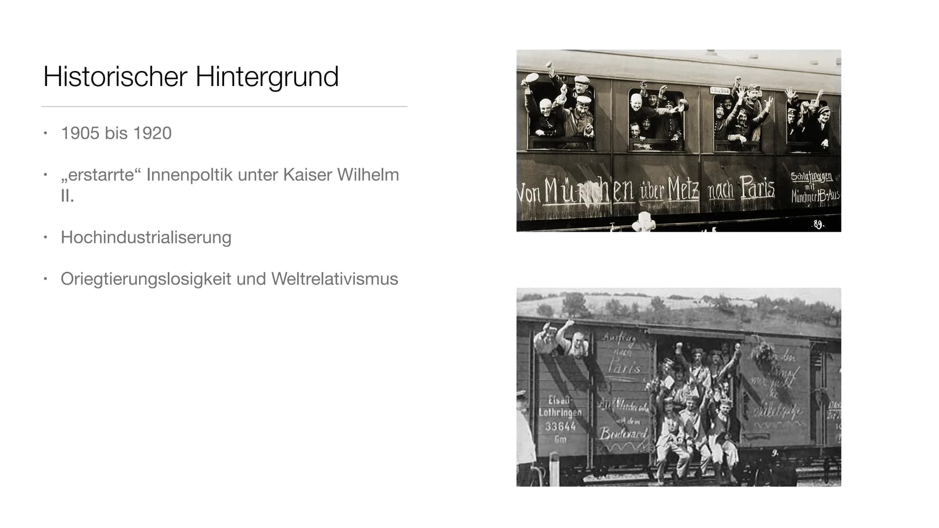 EXPRESSIONISMUS
Darshan Rajeswaran # Gliederung
* Begriff
* Historischer Hintergrund
* Sprache
* Themen und Motive
* Autoren # Begriff
* L