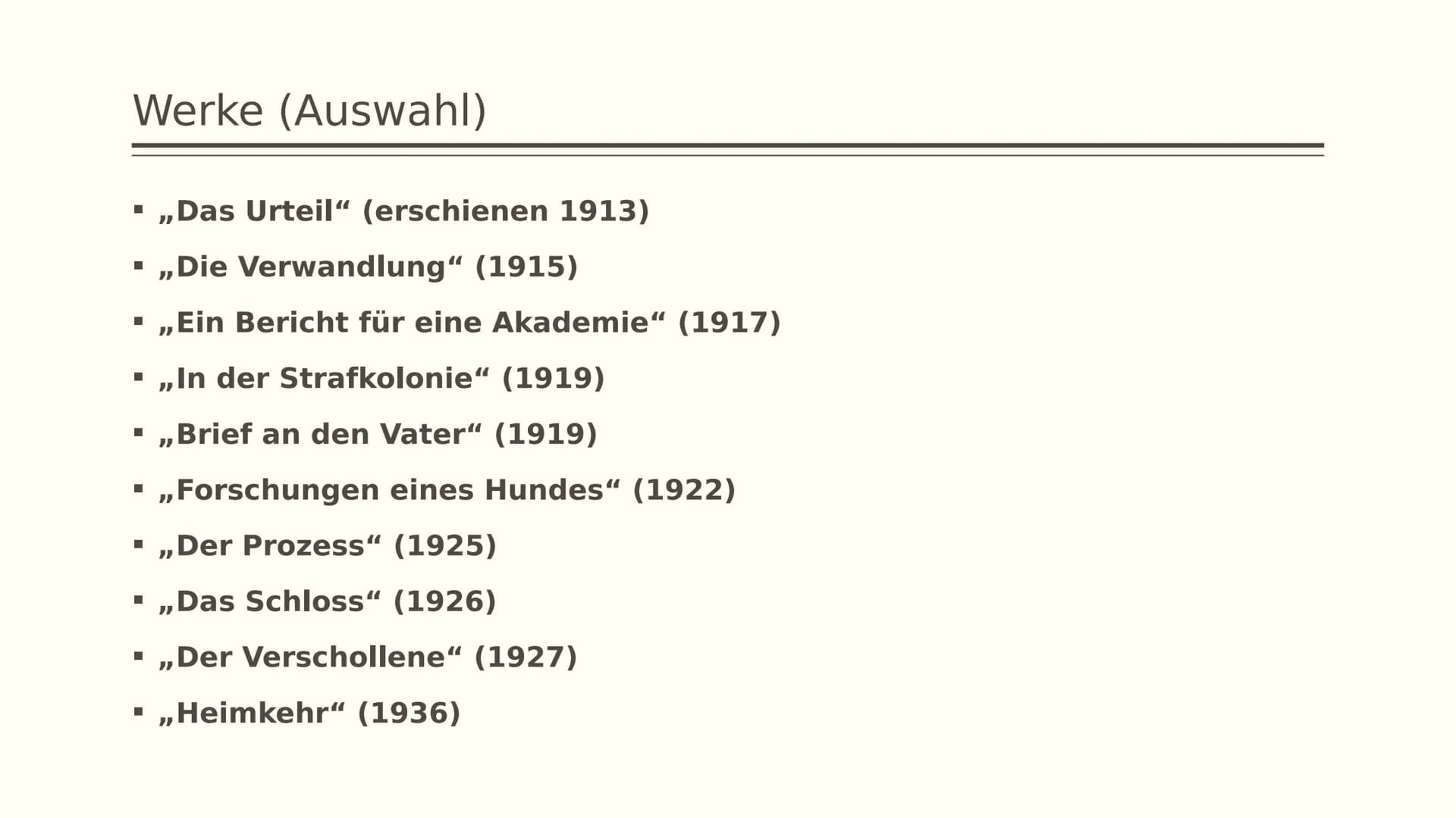 # Franz Kafka
## Leben
- *3. Juli 1883 in Prag, Österreich-Ungarn
- Eltern: Hermann und Julie Kafka
- Jüdische Kaufmannsfamilie