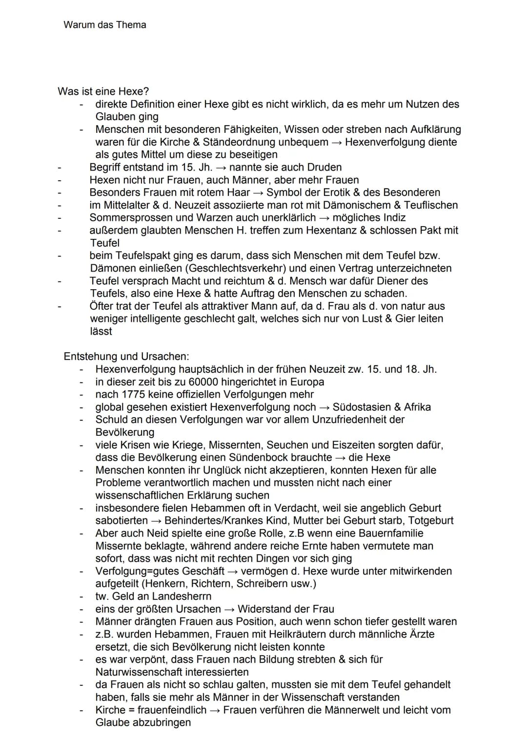 Hexenverfolgung
15./16. Jh. in Deutschland # Gliederung
1. Was ist eine Hexe?
2. Entstehung & Ursachen
3. Hexenprozesse
4. Folter/Strafe # 1