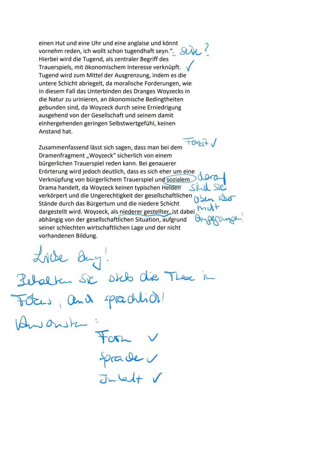 # Übung zur Klausur „Erörterung literarischer Texte"
## Außentext - Zitat
Im Vorwort zu Büchners „Nachgelassene Schriften" sprach sein Bru