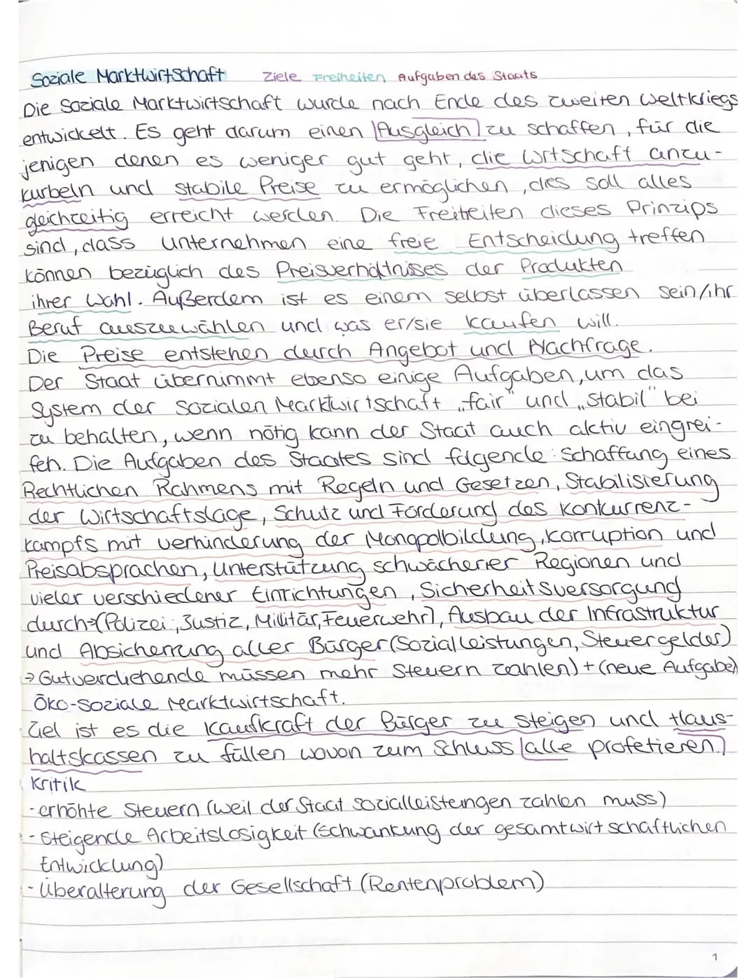 ## Soziale Marktwirtschaft
### Ziele Freiheiten Aufgaben des Staats
Die Soziale Marktwirtschaft wurde nach Ende des zweiten Weltkriegs
entw