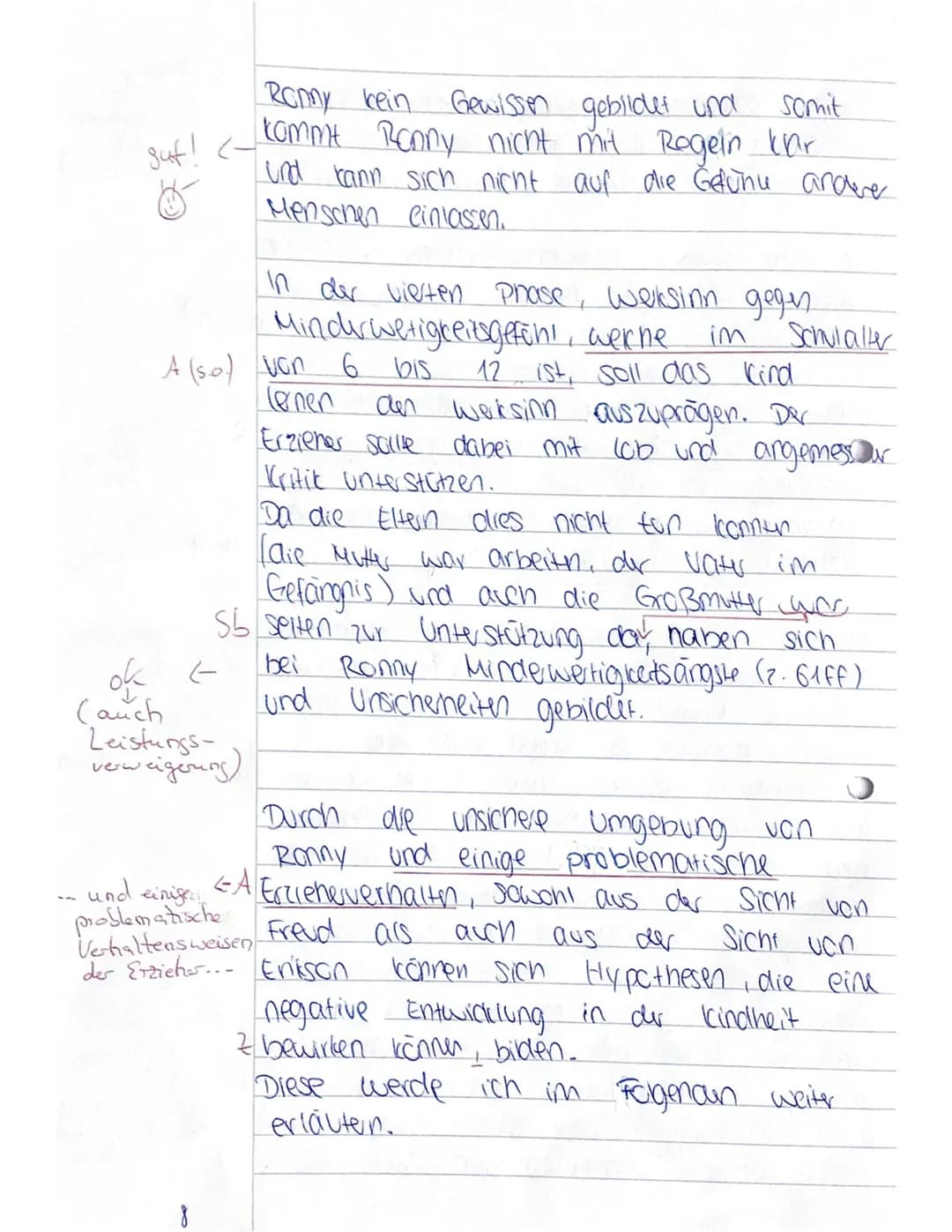 Pada
CK
klausur Nr. 1
Der Text "Fallbeispiel Ronny" ion Evelyn
Heinemann und
einem
Hans Hopf handelt on
Johanna
Sophie
Jungen namens Ronny,