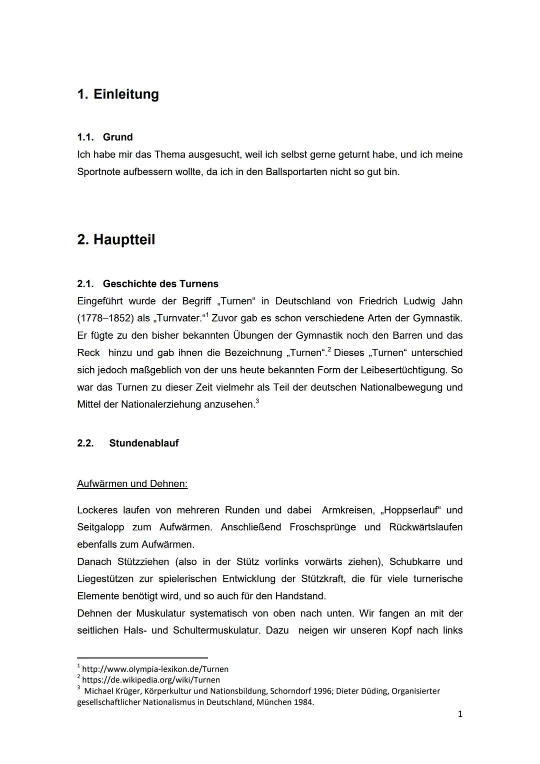2016/17
Sport
Turnen
Handstand
7b
05.07.2017 # Inhaltsverzeichnis
1. Einleitung...........................................................