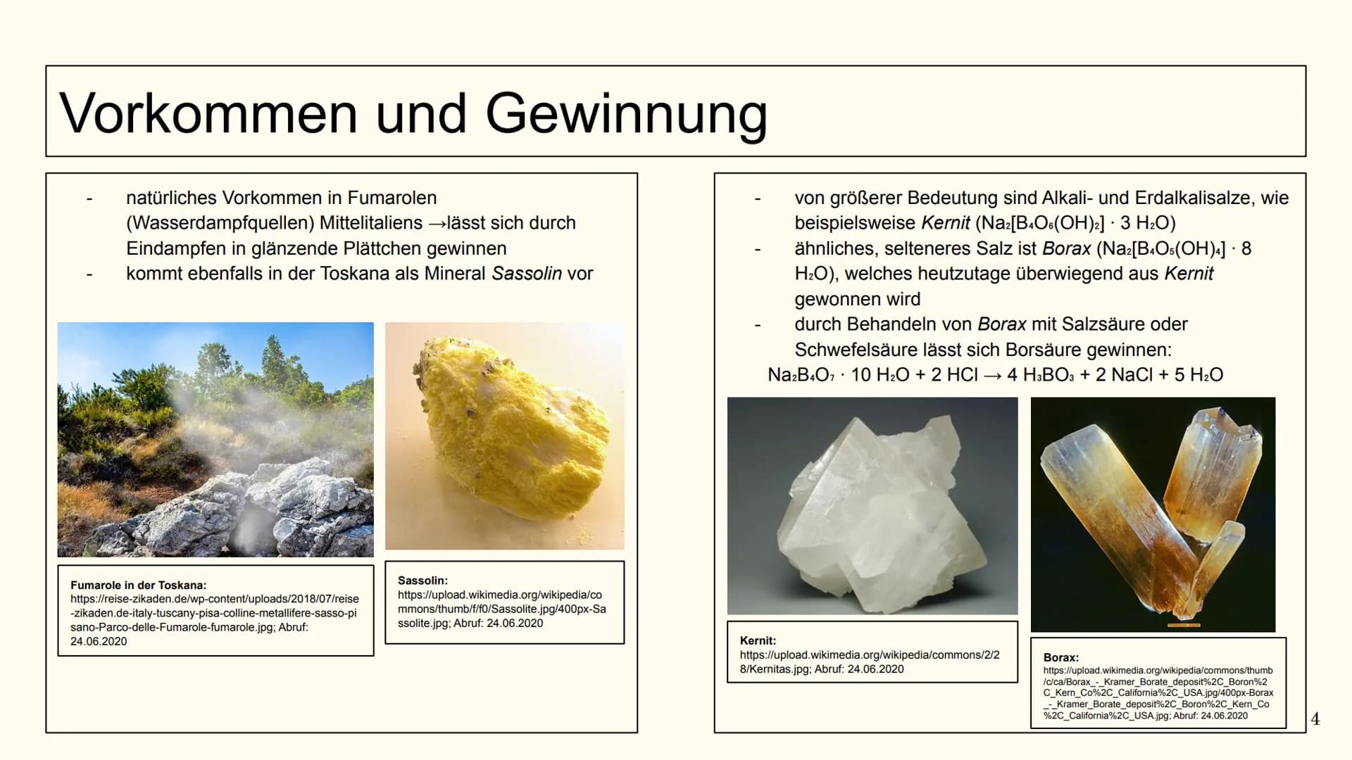 Borsäure ($H_3BO_3$)
---
Guridih Güther
26.06.2020 # Gliederung
1. Allgemeines
1.1. Bezeichnungen (Trivialname, Namensdeutung, system