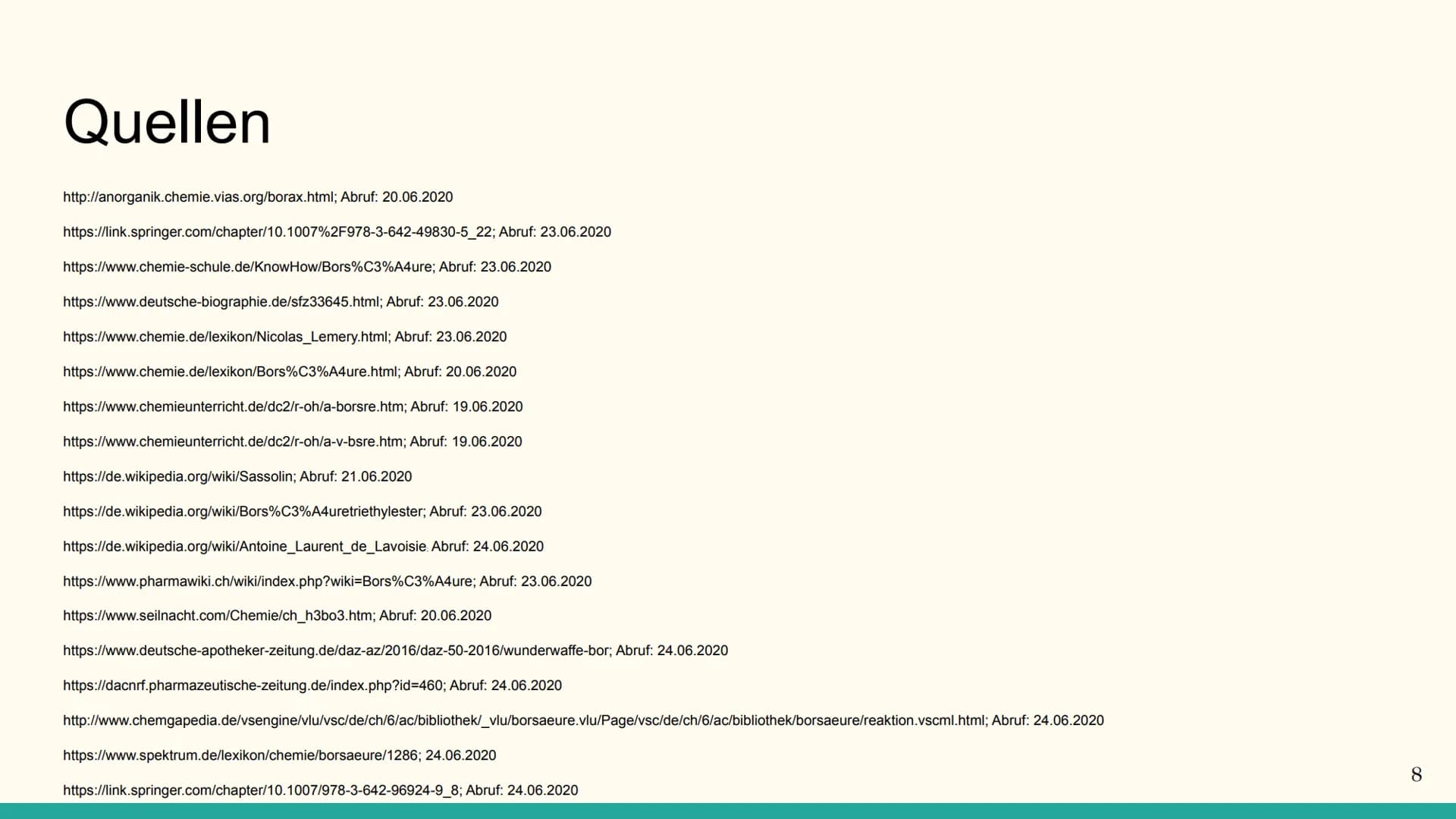 Borsäure ($H_3BO_3$)
---
Guridih Güther
26.06.2020 # Gliederung
1. Allgemeines
1.1. Bezeichnungen (Trivialname, Namensdeutung, system