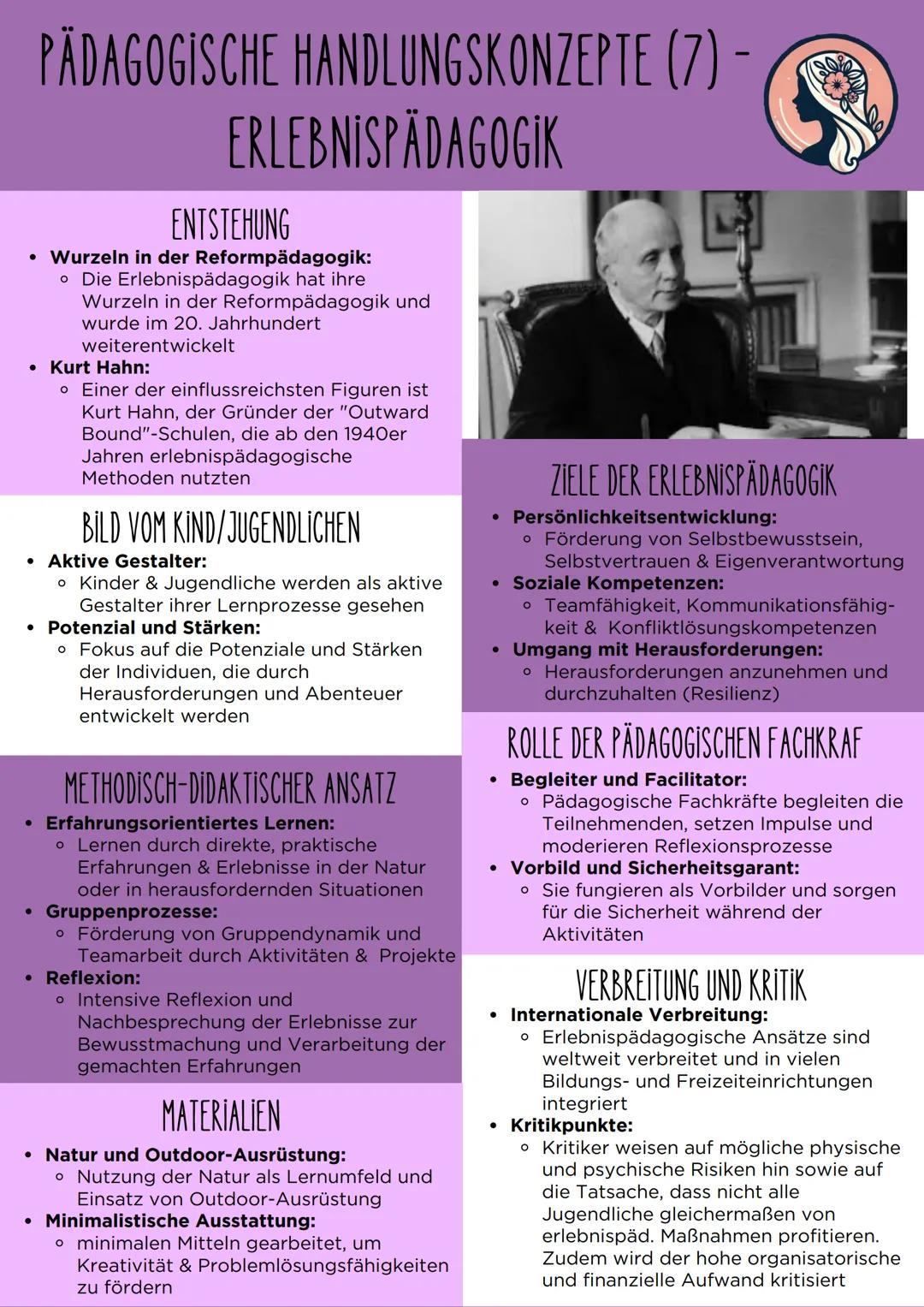 PÄDAGOGISCHE HANDLUNGSKONZEPTE (1)
DEFİNİTİON
Handlungskonzepte:
o Handlungskonzepte in der Pädagogik
sind systematische und
theoriegeleitet