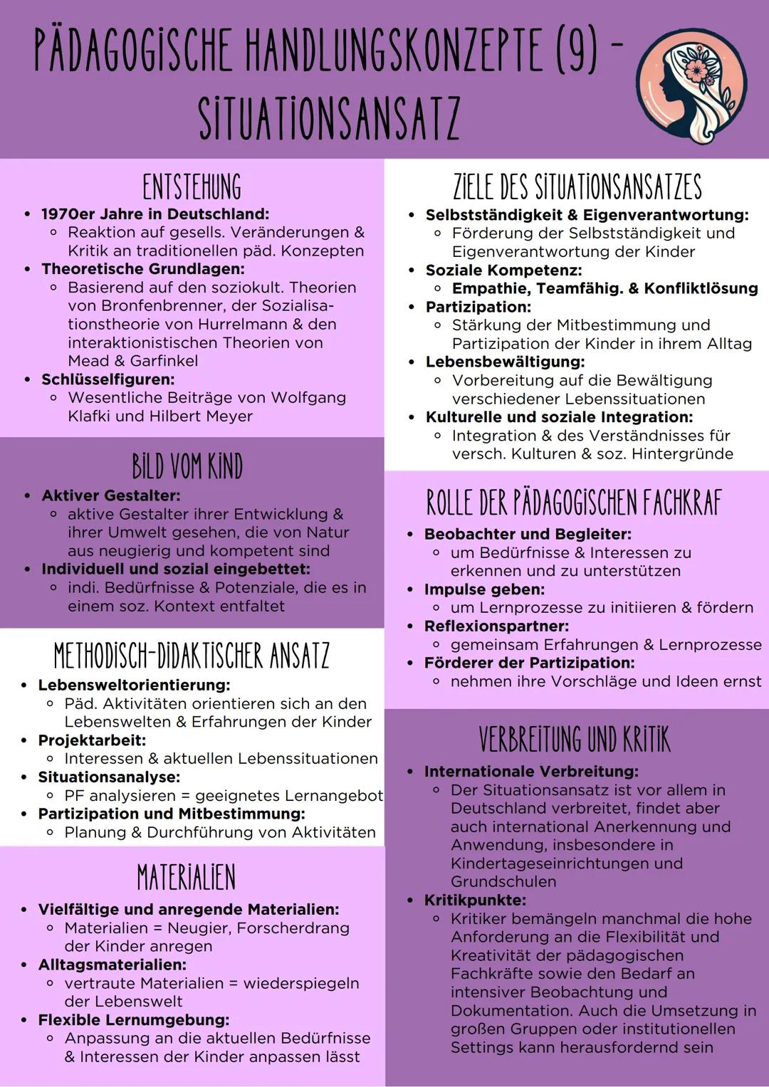 PÄDAGOGISCHE HANDLUNGSKONZEPTE (1)
DEFİNİTİON
Handlungskonzepte:
o Handlungskonzepte in der Pädagogik
sind systematische und
theoriegeleitet