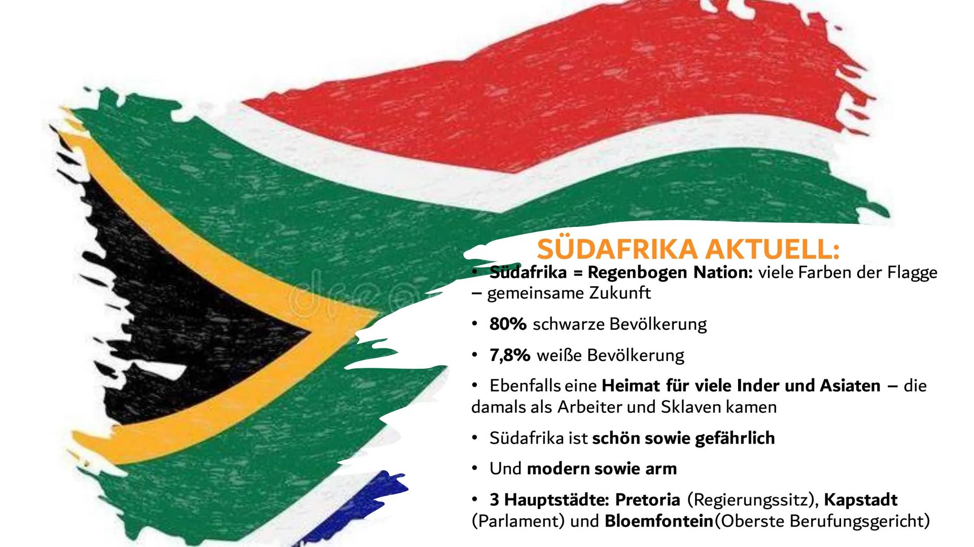 SÜDAFRIKA - Der Weg
aus der Apartheid
Von Yona S. WAS BEDEUTET
APARTHEID?
APARTHEID: apart (engl.) = getrennt
Trennung der schwarzen und wei