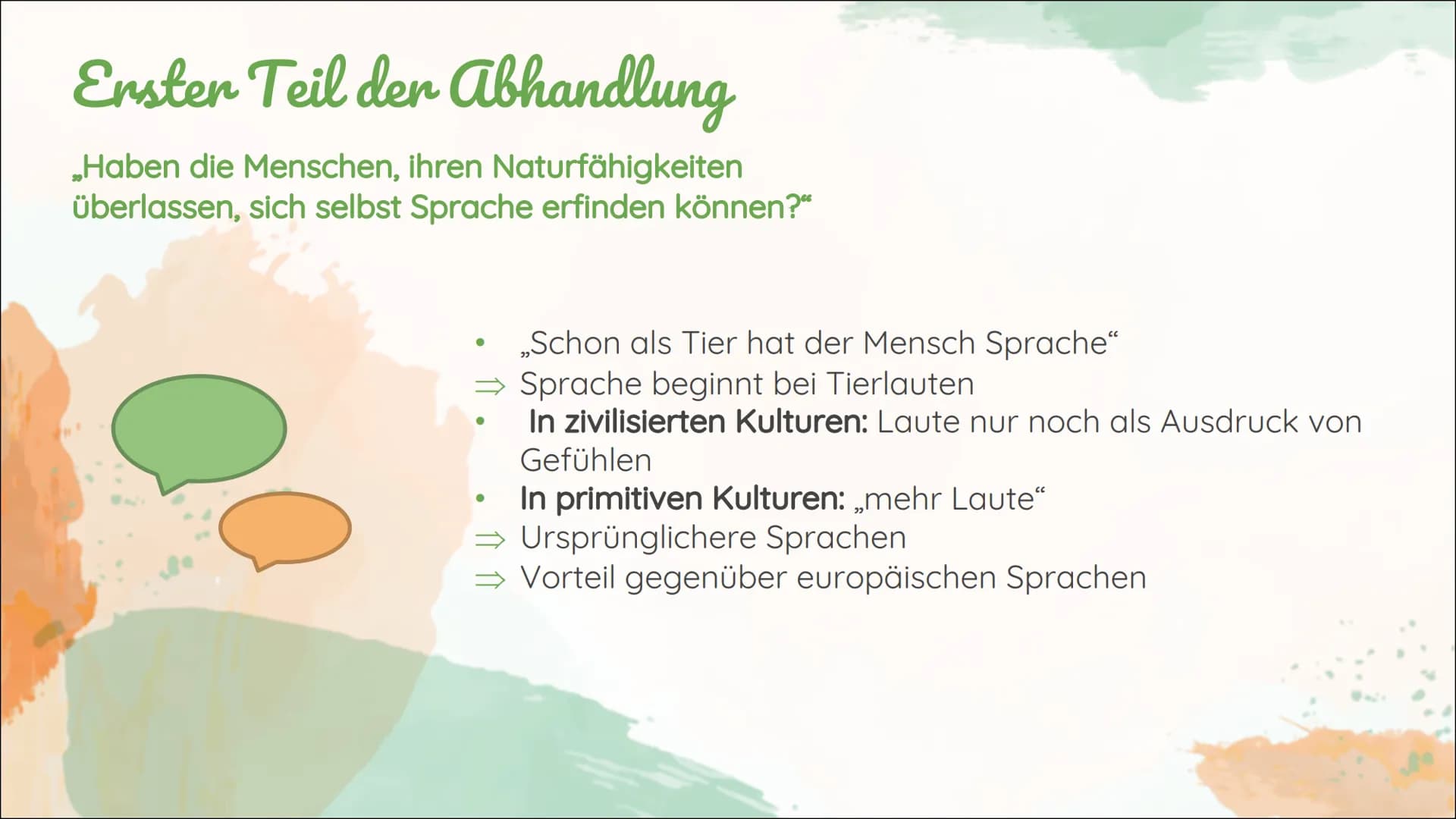 Herders Abhandlung über den
Ursprung der Sprache Was ist der Ursprung der
Sprache? # Inhalt
01 Biografie Herder
+Infos zur Entstehung
des W
