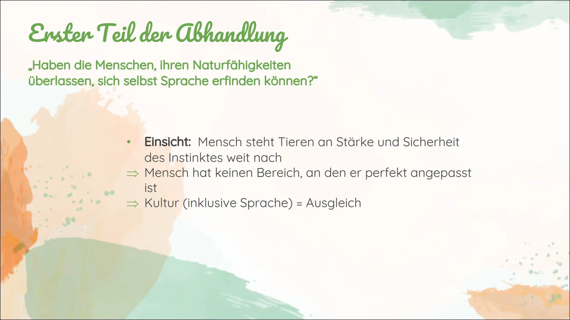 Herders Abhandlung über den
Ursprung der Sprache Was ist der Ursprung der
Sprache? # Inhalt
01 Biografie Herder
+Infos zur Entstehung
des W