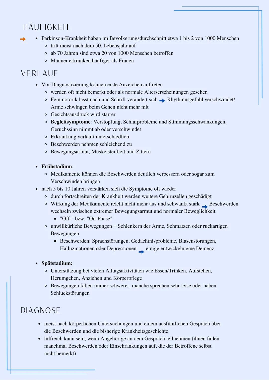 # Parkinson
➡ ist auch bekannt als Morbus Parkinson oder Schüttellähmung
* Erkrankung des Gehirns
* tritt im höheren Lebensalter auf un