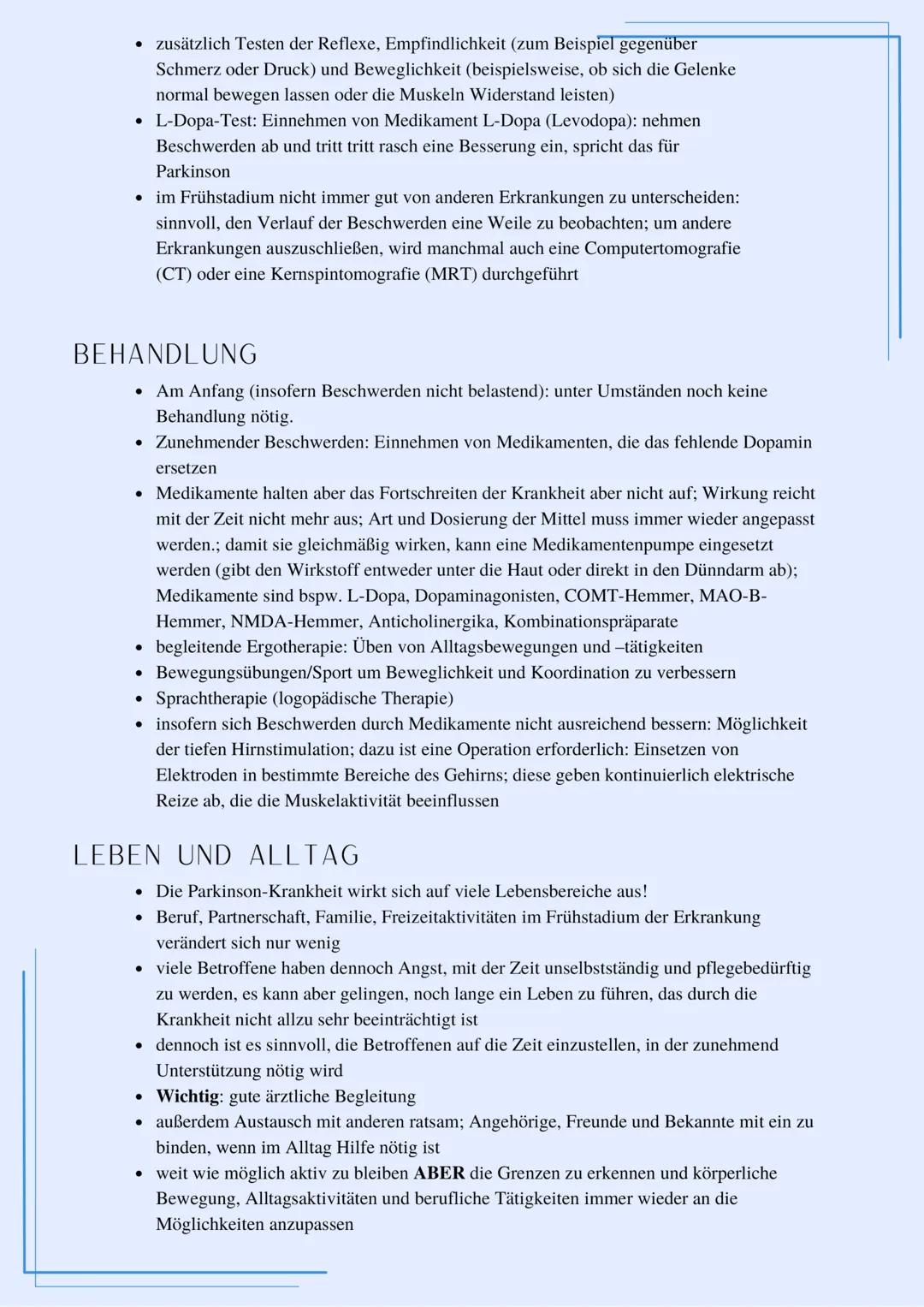# Parkinson
➡ ist auch bekannt als Morbus Parkinson oder Schüttellähmung
* Erkrankung des Gehirns
* tritt im höheren Lebensalter auf un