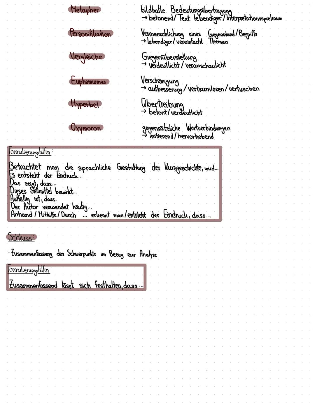 Einleitung
Au
KURZGESCH·I·CH·T·E·N
TATTZ
Titel Autor in Textsorte Thema
Zeitpunkt
der Erscheinung
Beispiel: Die vorlegende Kurzgeschichte, (