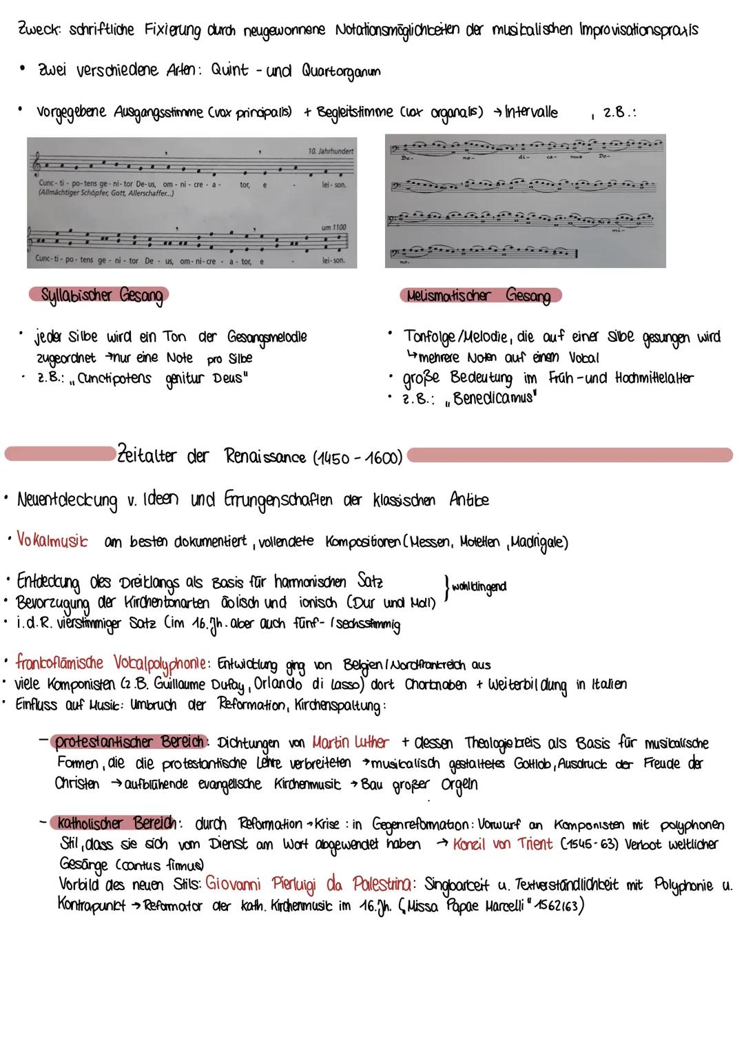 # musik lernzettel
Musikgeschichte: Antike bis Renaissance
Antike (800 v. - 600 n. Chr.)
• Tonleiter aus Gana-und Halb-
tonstufen bis heu