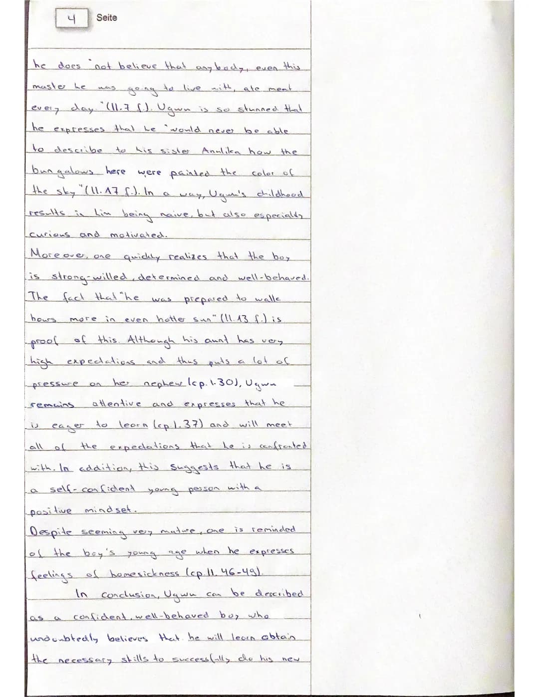 Seite 1
Datum: June 12, 2020
# Exam No.4
Voices from the African Continent
Focus Nigeria
## Assignment 1
The excerpt from Chimamand Ngozi Ad