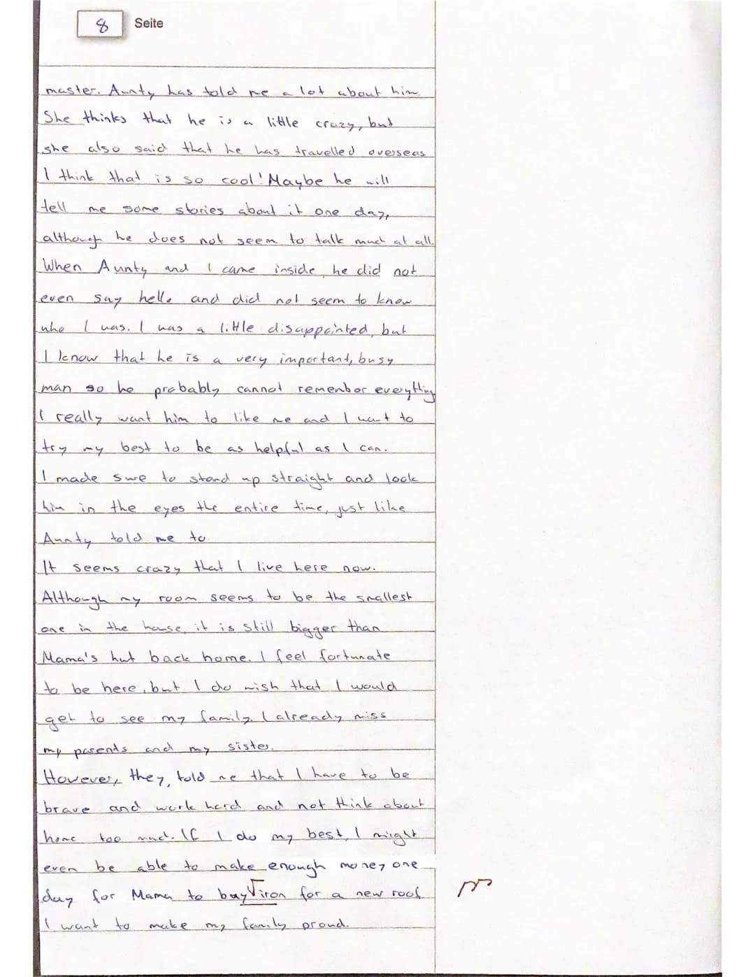 Seite 1
Datum: June 12, 2020
# Exam No.4
Voices from the African Continent
Focus Nigeria
## Assignment 1
The excerpt from Chimamand Ngozi Ad