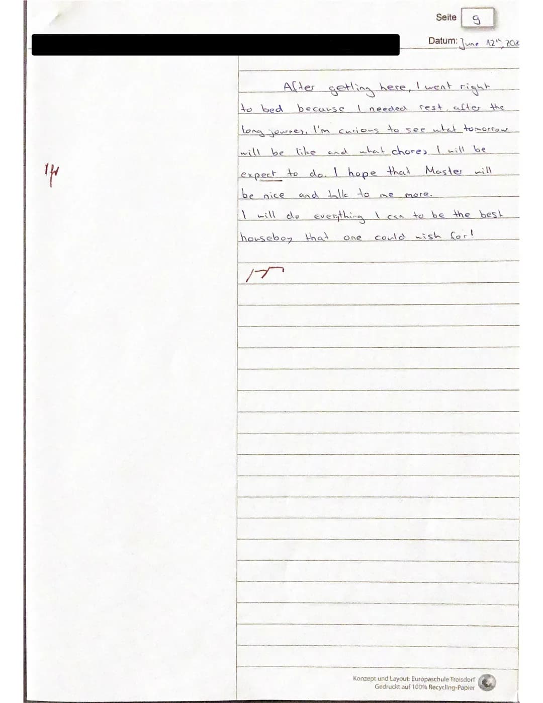Seite 1
Datum: June 12, 2020
# Exam No.4
Voices from the African Continent
Focus Nigeria
## Assignment 1
The excerpt from Chimamand Ngozi Ad