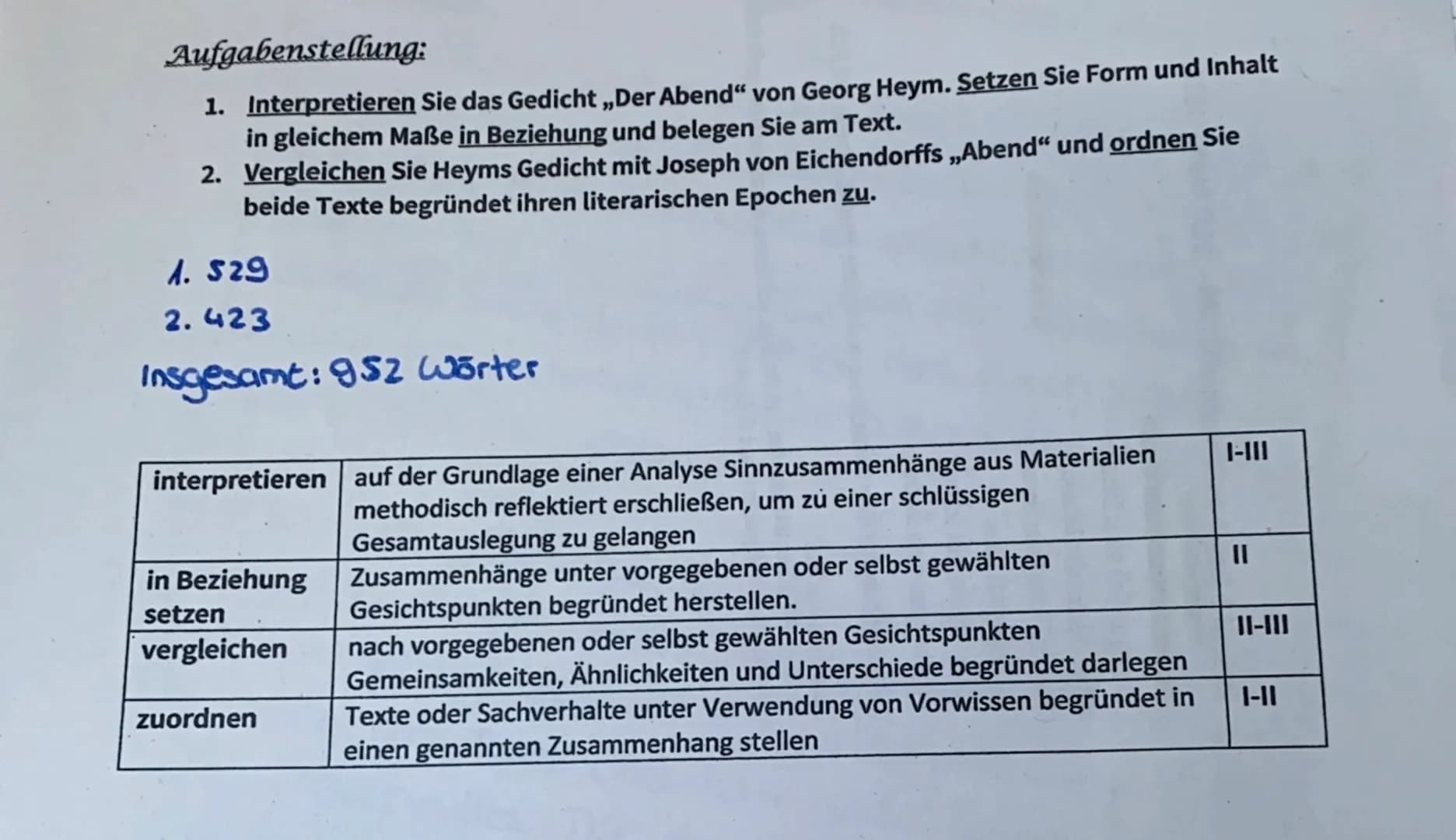 1)
Das expressionistische Gedicht „Der Abend",
veröffentlicht 1910 und geschrieben von Georg
Heym, erzählt von einem Schiff auf hoher See,
g