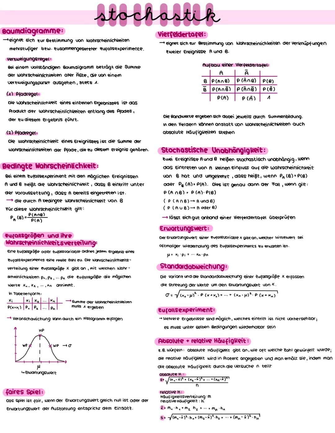 ## stochastik
## BINOMIALVERTEILTE ZUFALLSGRÖSSEN
### BERNOULLI-EXPERIMENT
Ein Zufallsexperiment mit nur zwei möglichen Ergebnissen (Treffe