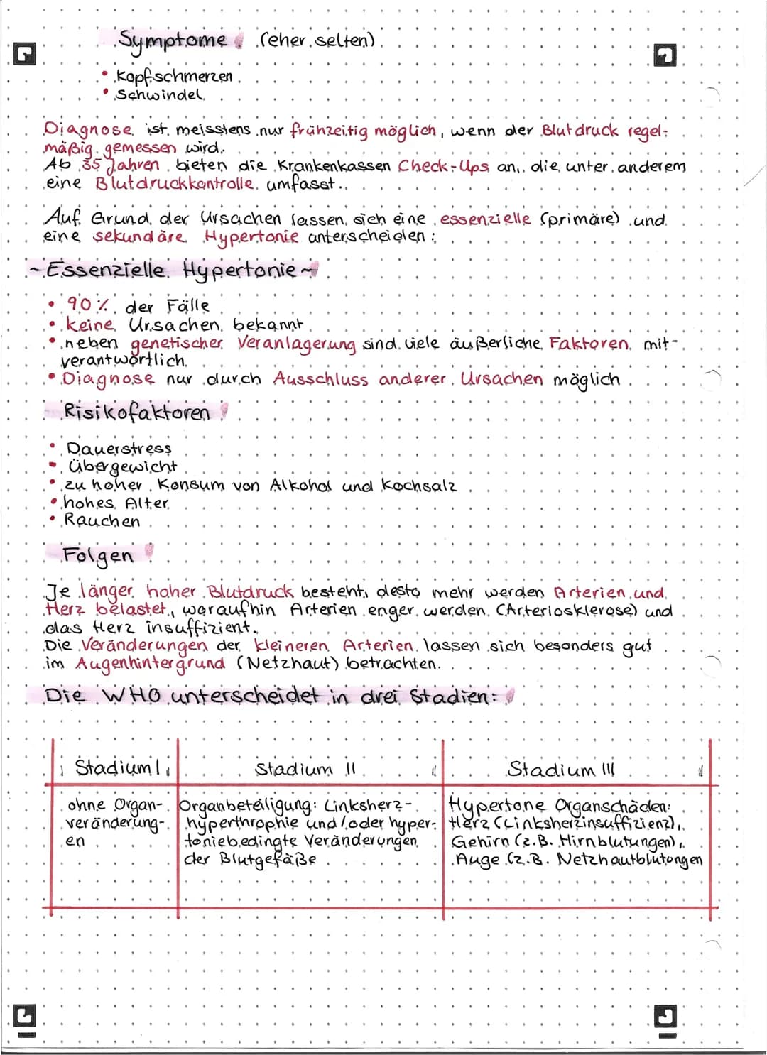 ## Symptome (eher selten)
- Kopfschmerzen
- Schwindel
Diagnose ist meistens nur frühzeitig möglich, wenn der Blutdruck regelmäßig gemessen