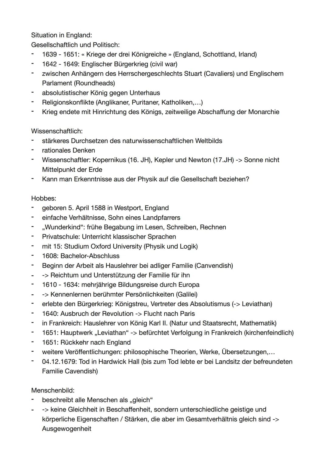 Situation in England:
Gesellschaftlich und Politisch:
- 1639 - 1651: «Kriege der drei Königreiche» (England, Schottland, Irland)
- 1642 - 16