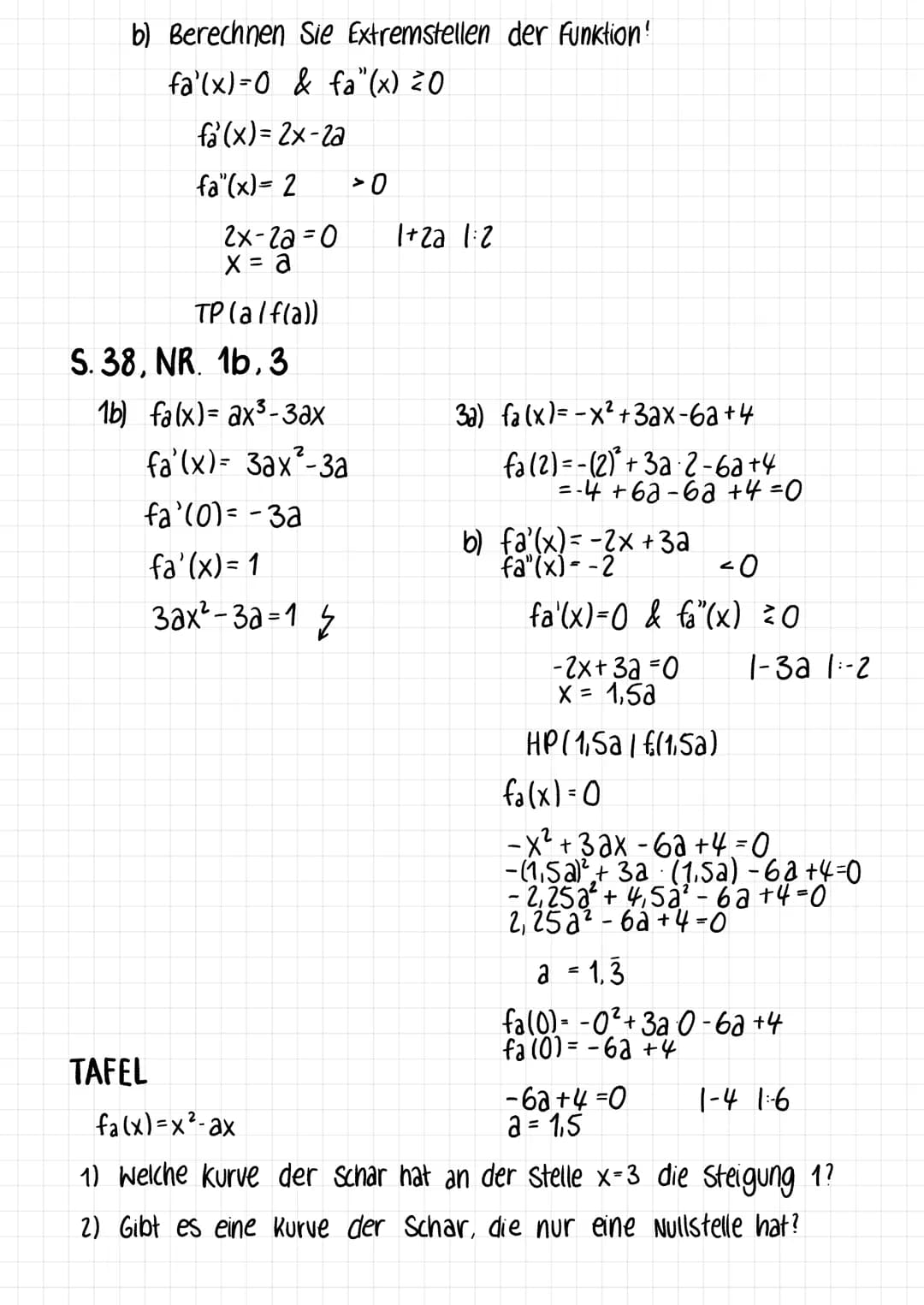 # FUNKTIONENSCHAREN
$f_a(x)= x^2 +ax +2$
Die funktion $f_a(x)$ bildet eine Funktionenschar.
$↑$
-Variable
Parameter
## Einfluss des Paramet