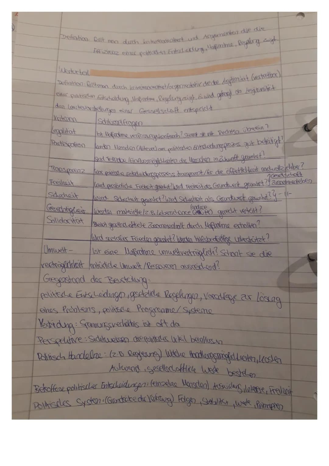 <p>Die Definition der politischen Entscheidung fällt durch kriterienorientierte und argumentative Argumente, die die Effizienz einer politi
