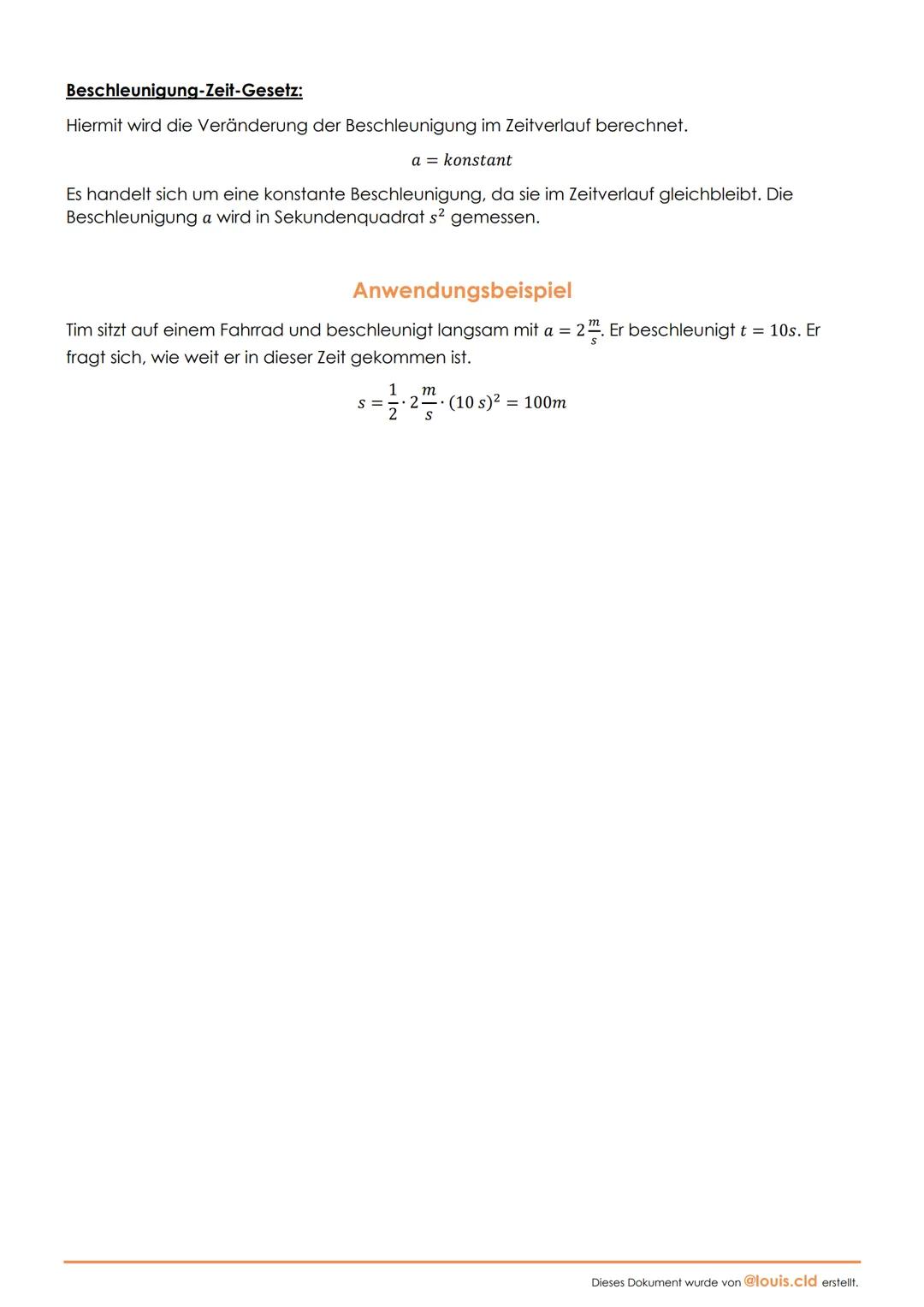 Bewegung
Physik
GLEICHMÄBIG BESCHLEUNIGTE
BEWEGUNG
Körper wird konstant beschleunigt
→ Beispiel: Fallschirmsprung - Springt man aus dem Flug