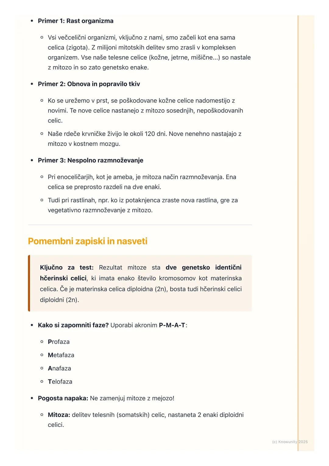 # Celični cikel in mitoza
Celični cikel in mitoza
To je proces, kako celice živijo, rastejo in se delijo. Zelo pomembno za rast
organizmov