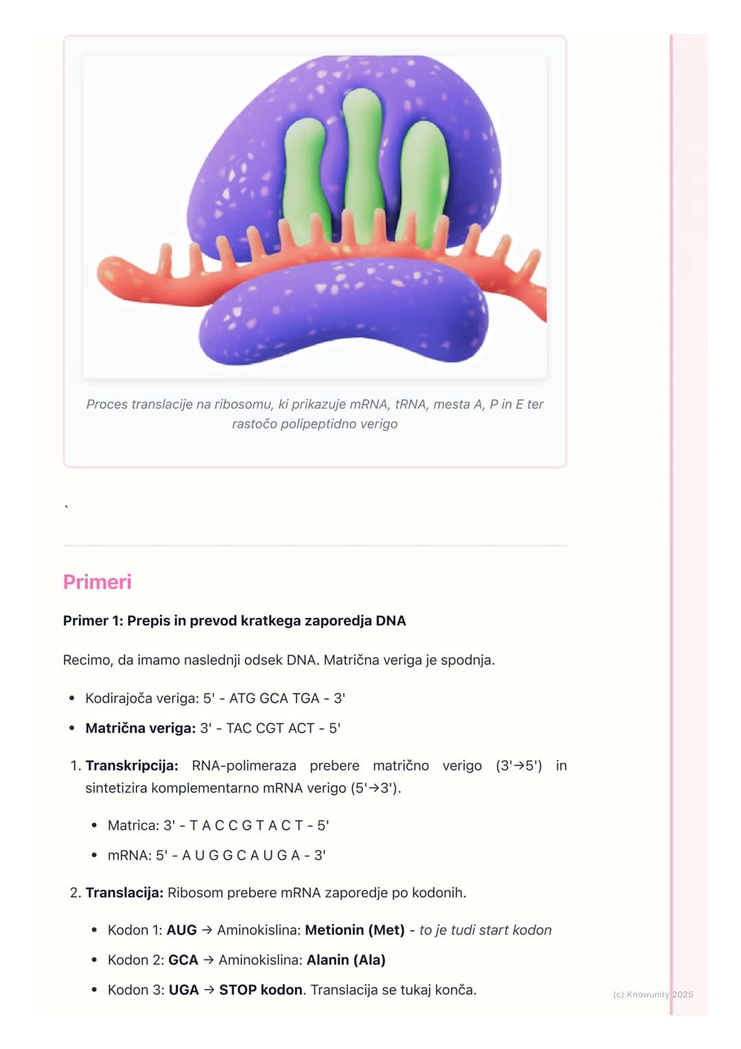 # Izražanje genov
Uvod v izražanje genov
Izražanje genov je osrednji proces v biologiji, kjer se informacija, zapisana v
genu (zaporedje n