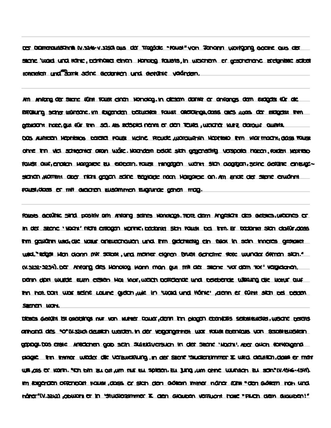 Szenenanalyse Faust „Wald und Höhle“