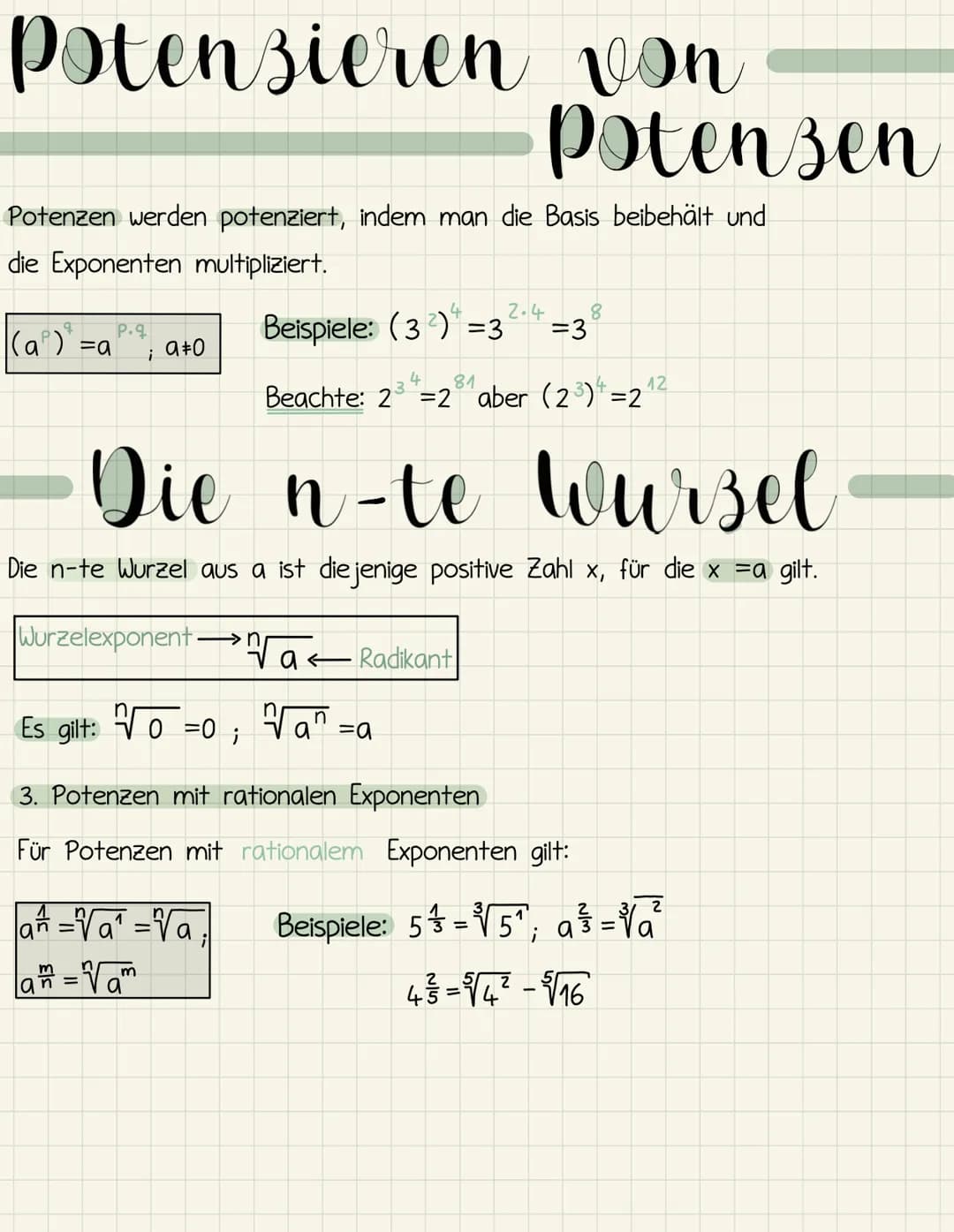 <p>Die Potenzgesetze sind Regeln, die bei der Multiplikation, Division, Addition und Subtraktion von Potenzen angewendet werden. Sie erleic