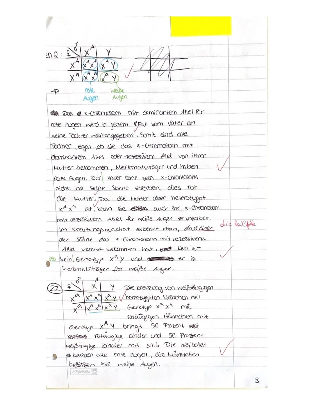 # Biologie Klausur
02.11. 2021
100 ✓
Der vorliegencle Stammbaum zeigt einen autosomal-rezessiven Erbgang. Hinweise hierfür stret ist, dass