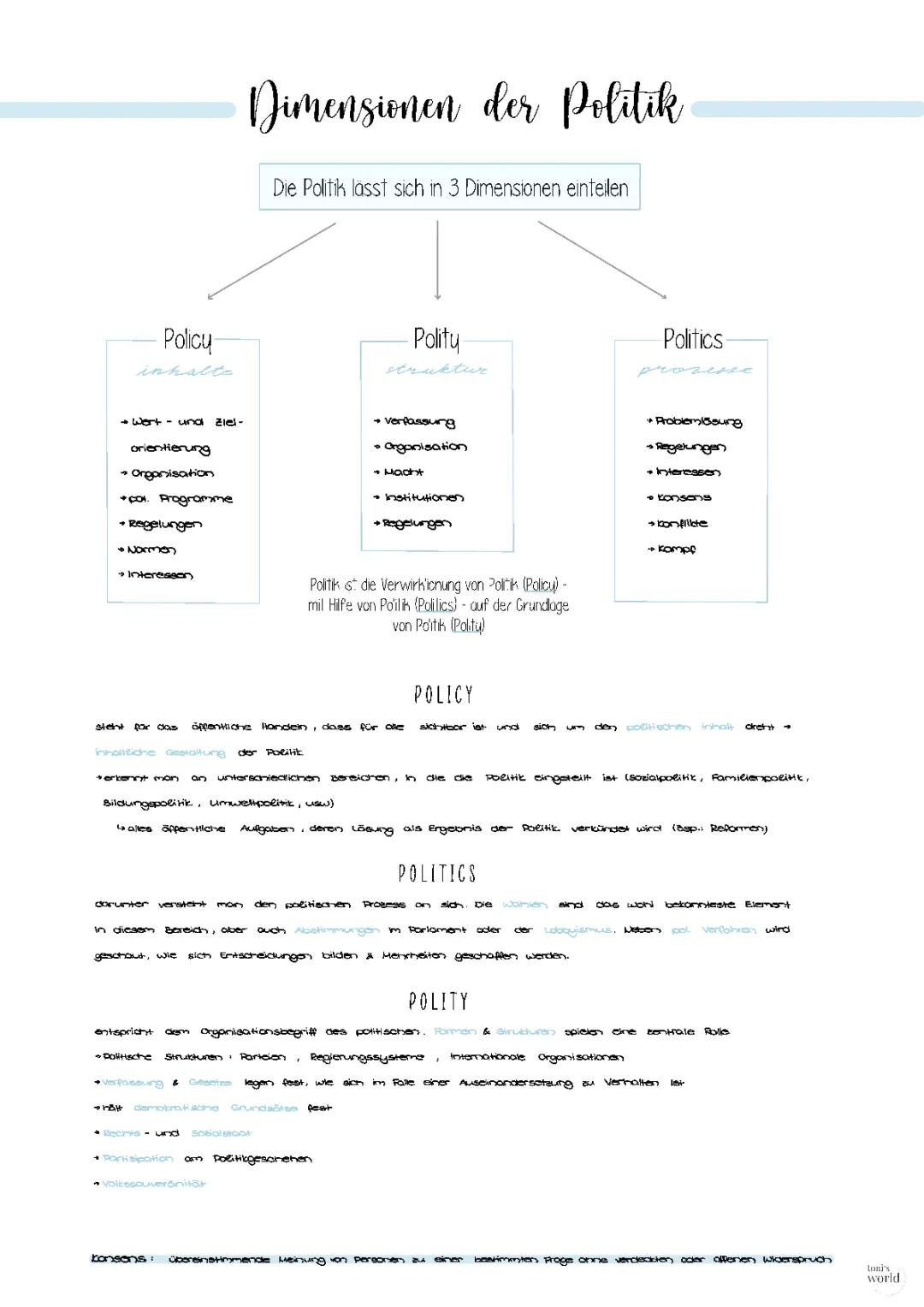 Dimensionen der Politik