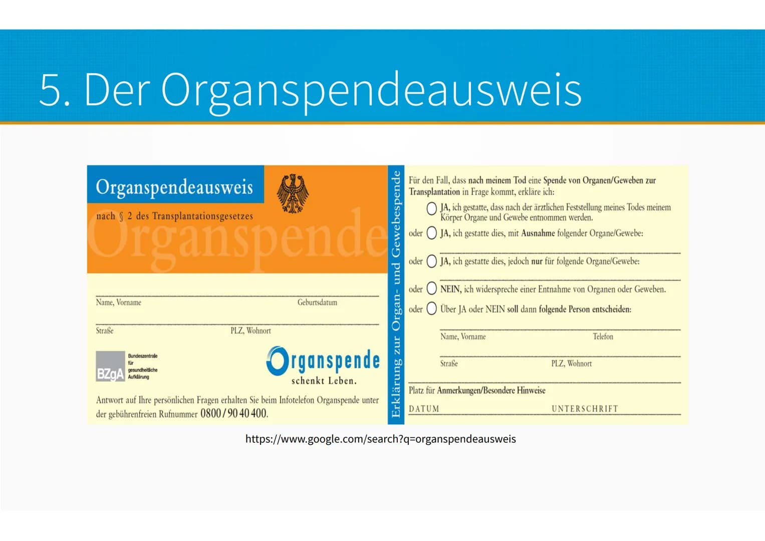 Die Organspende -
Sollte man als Christ Organspender se # Gliederung
1. Organspende – Was ist das?
2. Voraussetzungen
3. Hirntod
4. Ablauf e