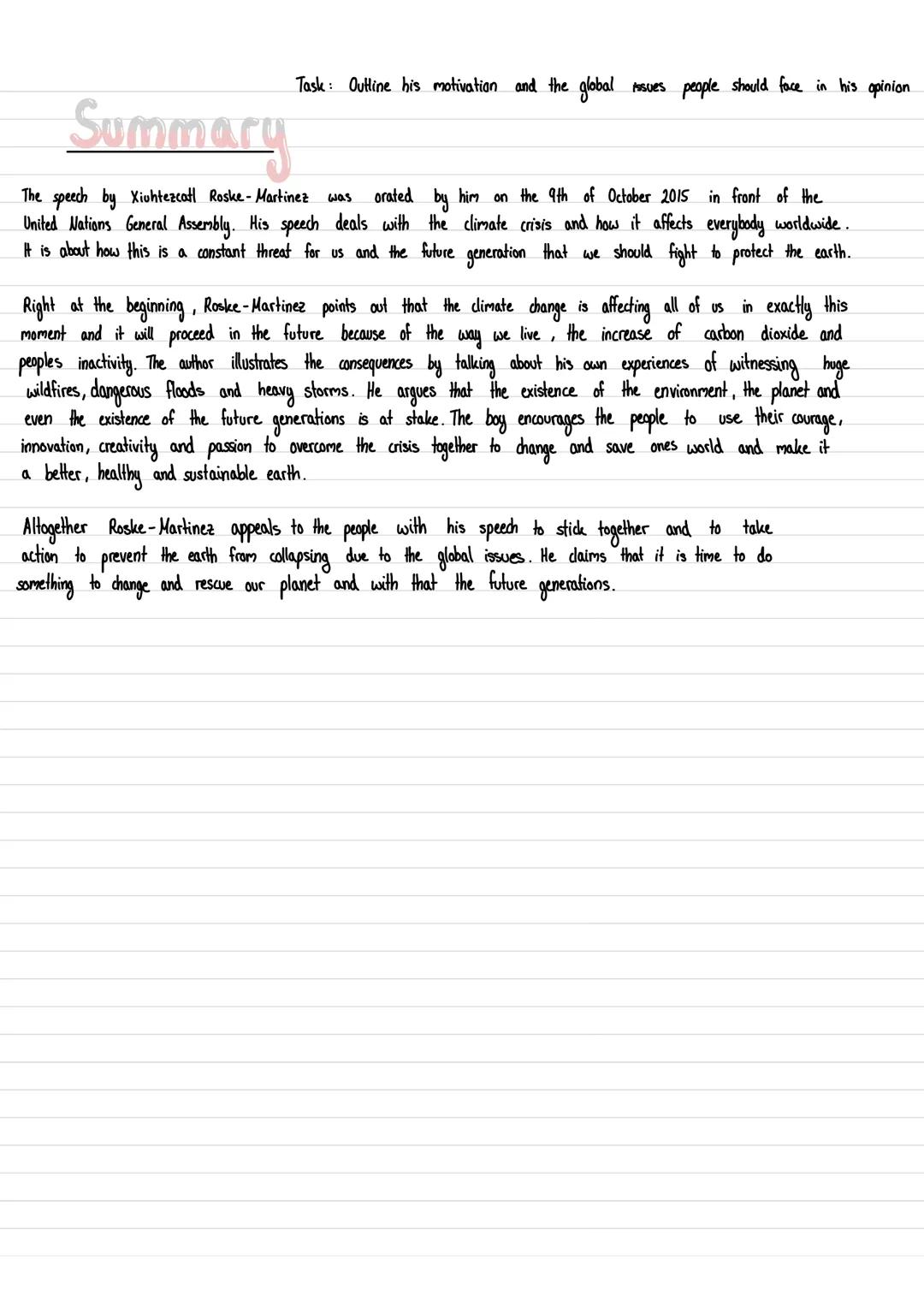 Xiuhtezcatl Roske-Martinez - Speech on the 9th of October
2015 in front of the United Nations General Assembly
Buenos Dias, good morning eve