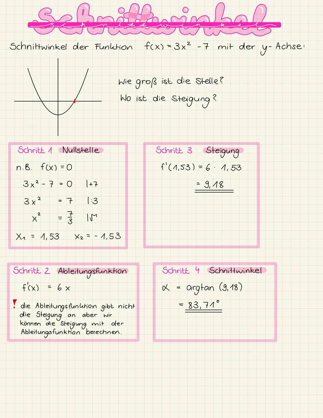ܬܒܝܩܬ
ܒܝܒܩܪ
Schnittwinkel der Funktion f(x) = 3x² -7 mit der
9-
Schritt 1 Nullstelle
n.B. fx) =0
3x' - 7 - O
2
3x3
2
X
= 7
7
=
X - A,53
=
Wi