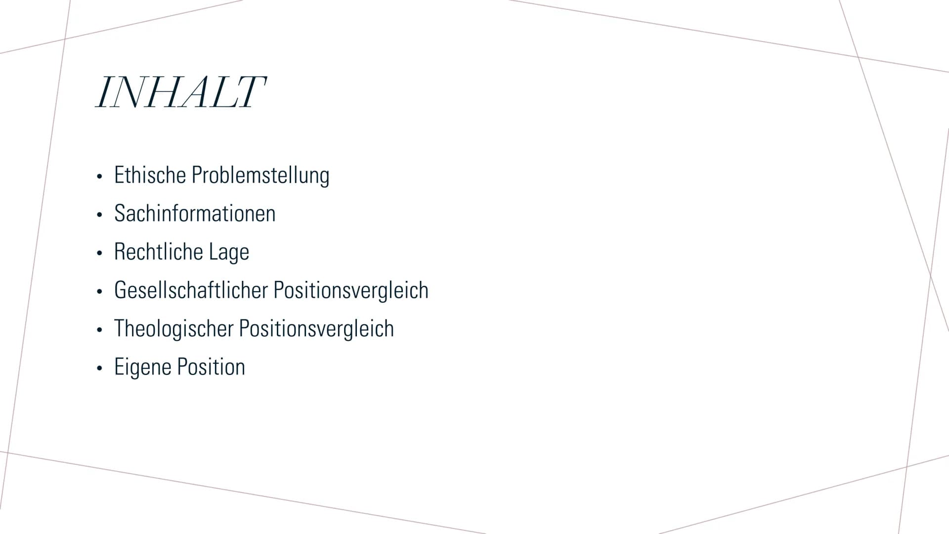 # Handout: Präsentation Sterbehilfe
## Ethisches Problem: Soll ein schwer kranker Patient sein Leben selbstbestimmt beenden dürfen?
Konfli