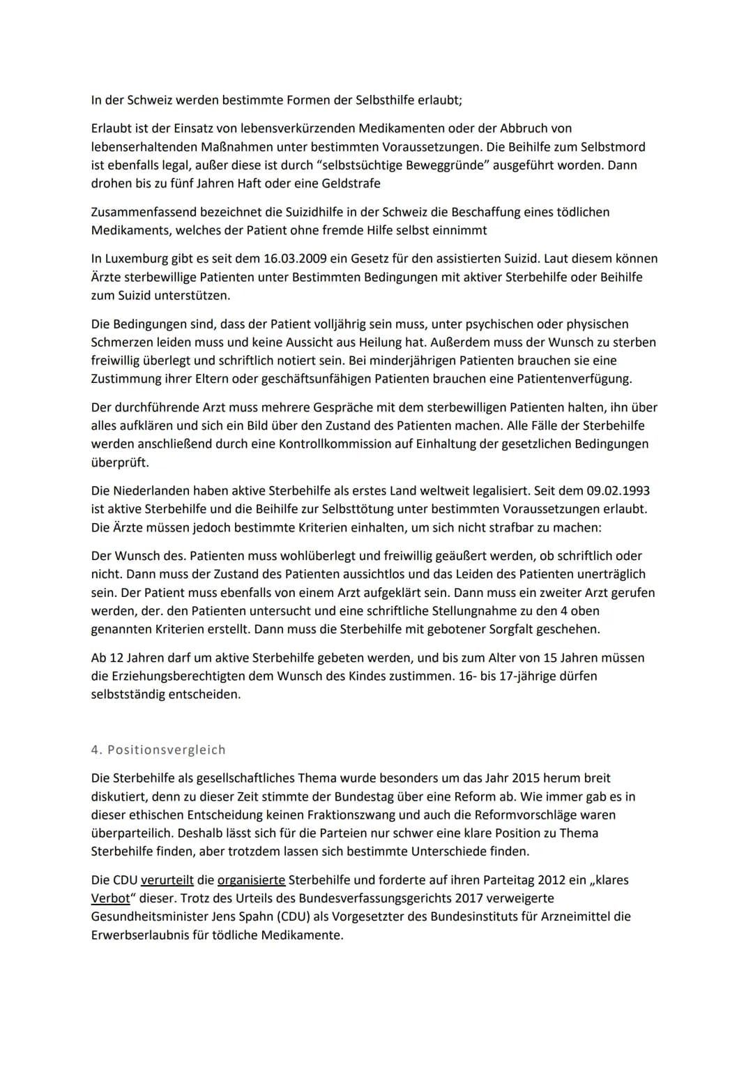 # Handout: Präsentation Sterbehilfe
## Ethisches Problem: Soll ein schwer kranker Patient sein Leben selbstbestimmt beenden dürfen?
Konfli
