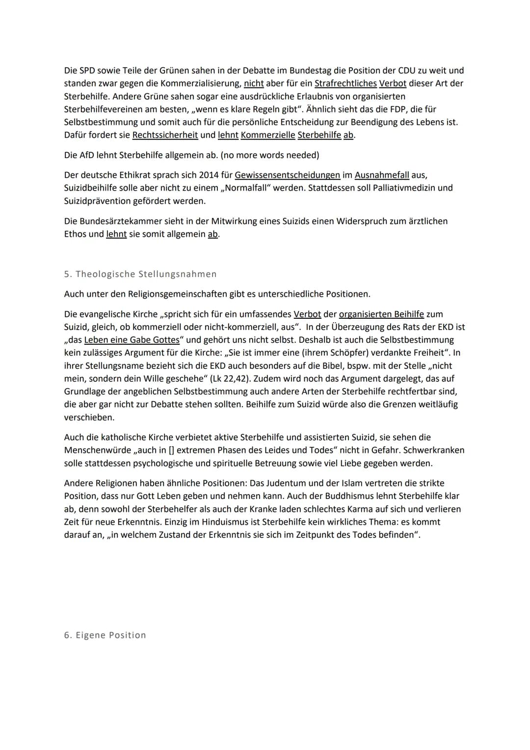 # Handout: Präsentation Sterbehilfe
## Ethisches Problem: Soll ein schwer kranker Patient sein Leben selbstbestimmt beenden dürfen?
Konfli