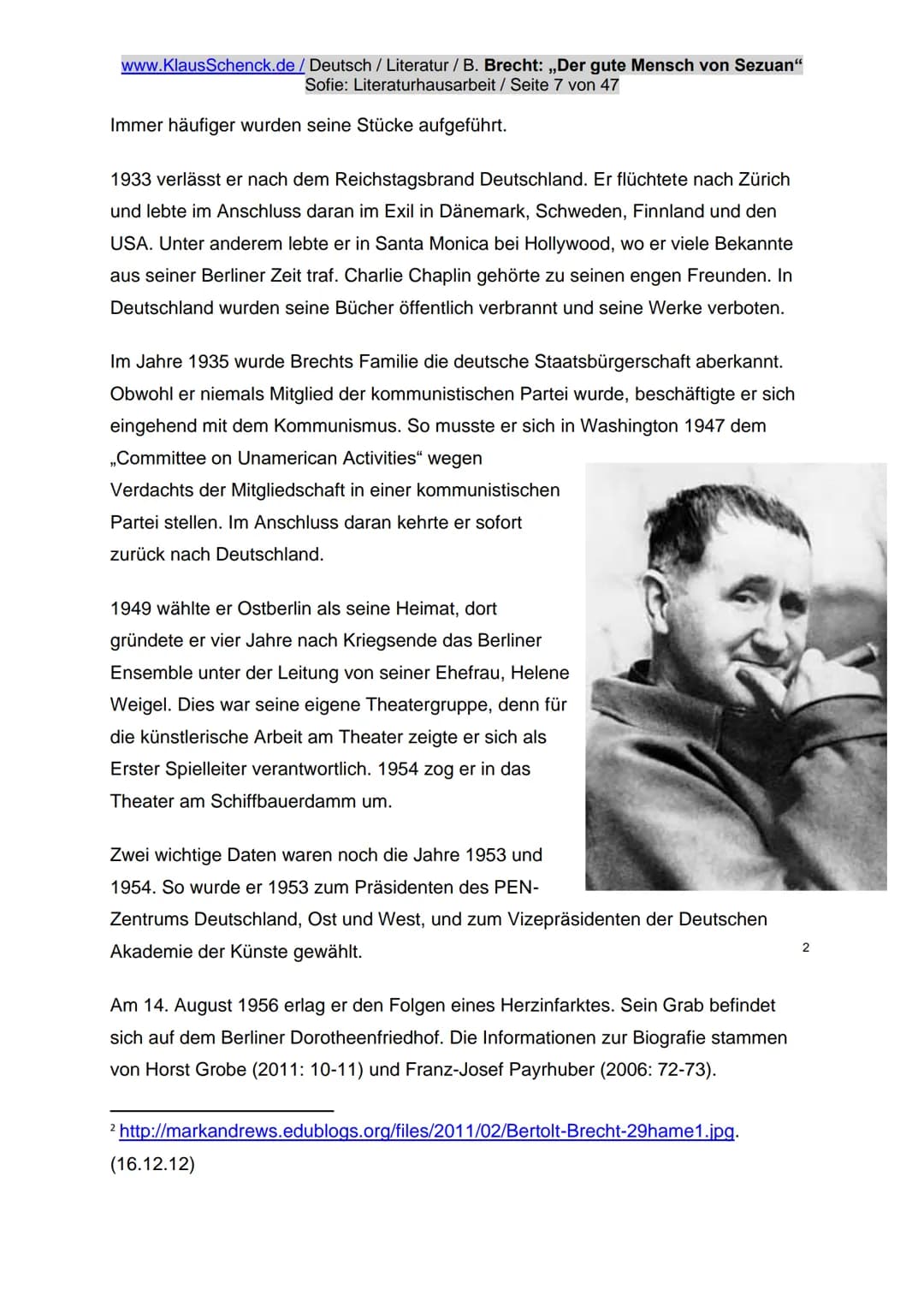 "Der gute
Mensch von
Sezuan"
Fotos wurden aus urheberrechtlichen Gründen entfernt!
**Dichter:** Bertolt Brecht
**Titel:** "Der gute Mensch